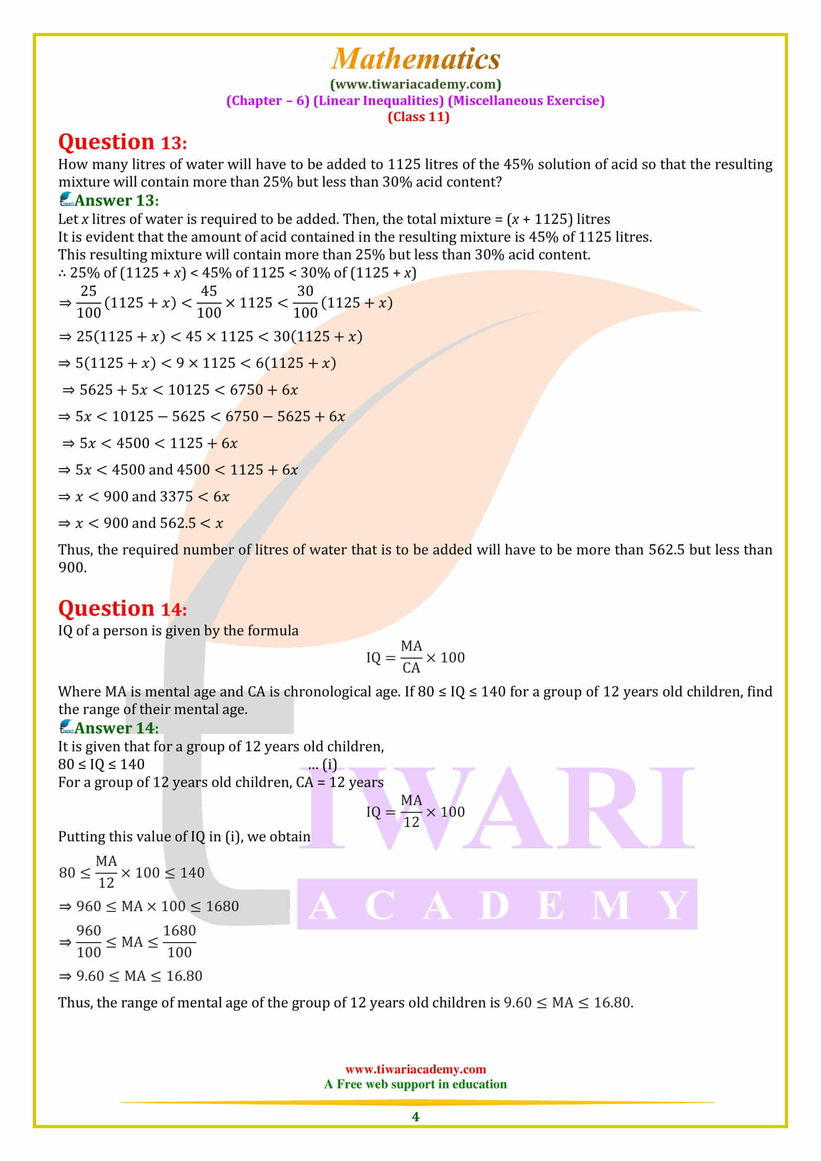 11th Maths Misc ex 6