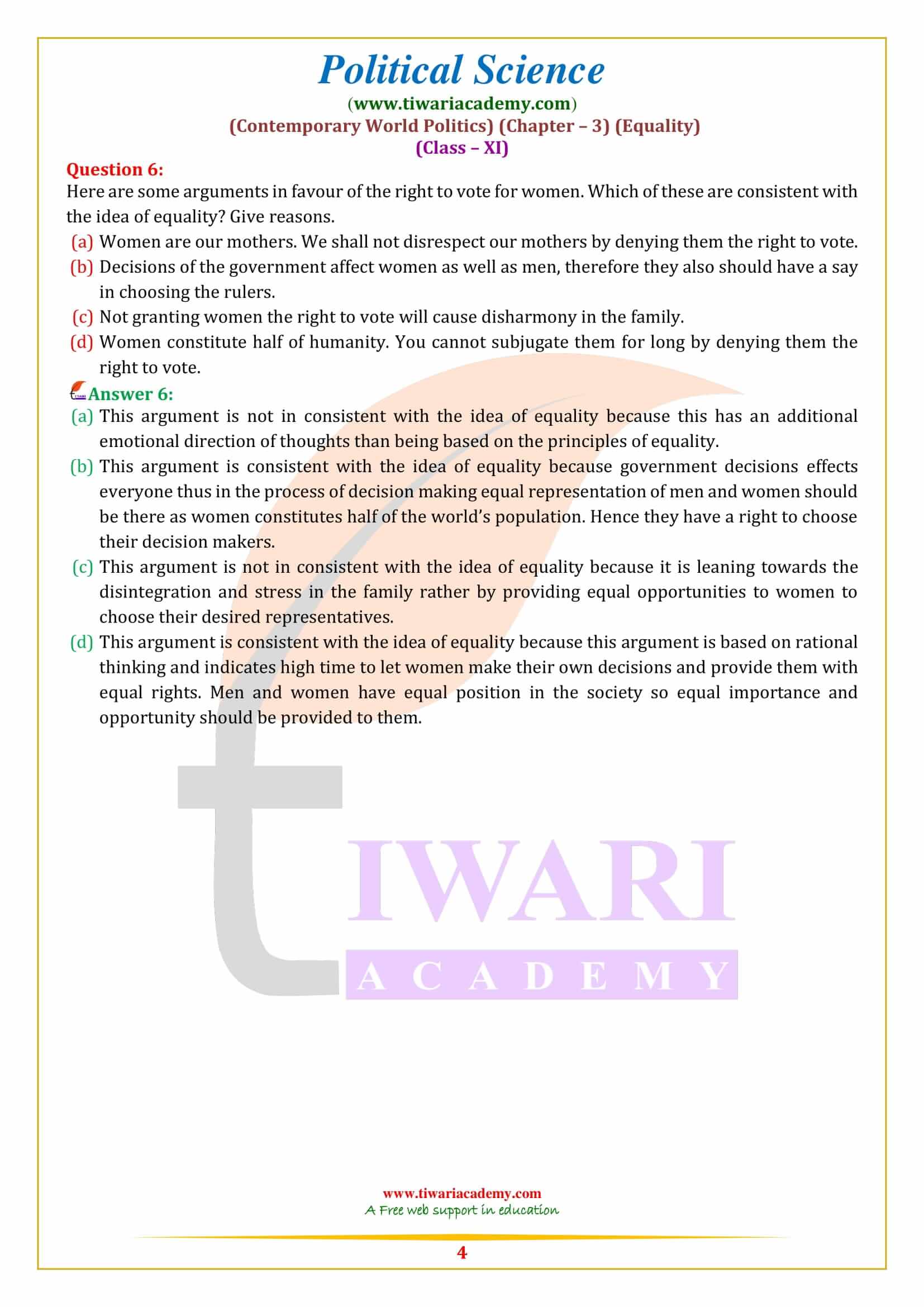 Class 11 Political Science Chapter 3