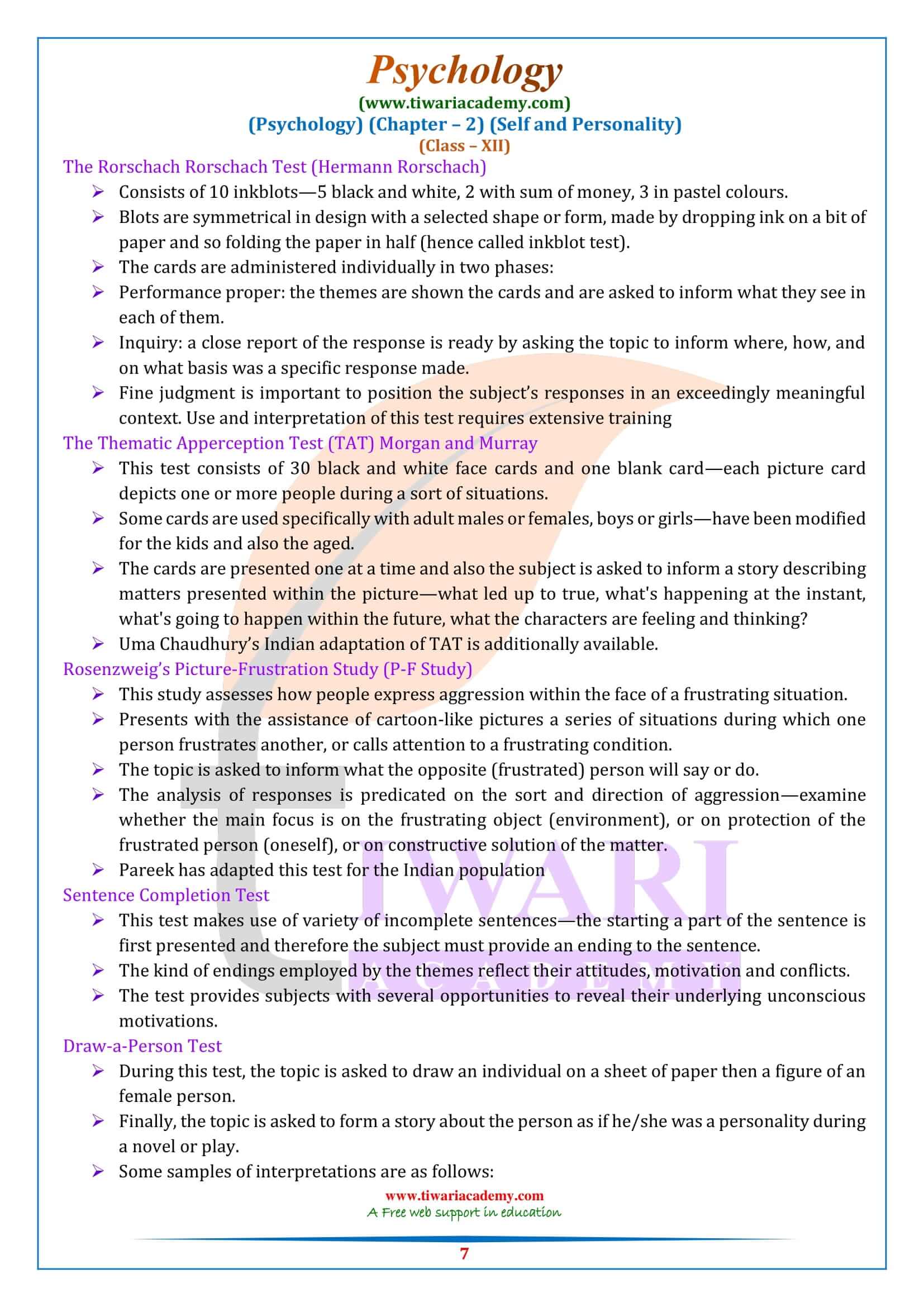 NCERT Solutions for Class 12 Psychology Chapter 2 guide