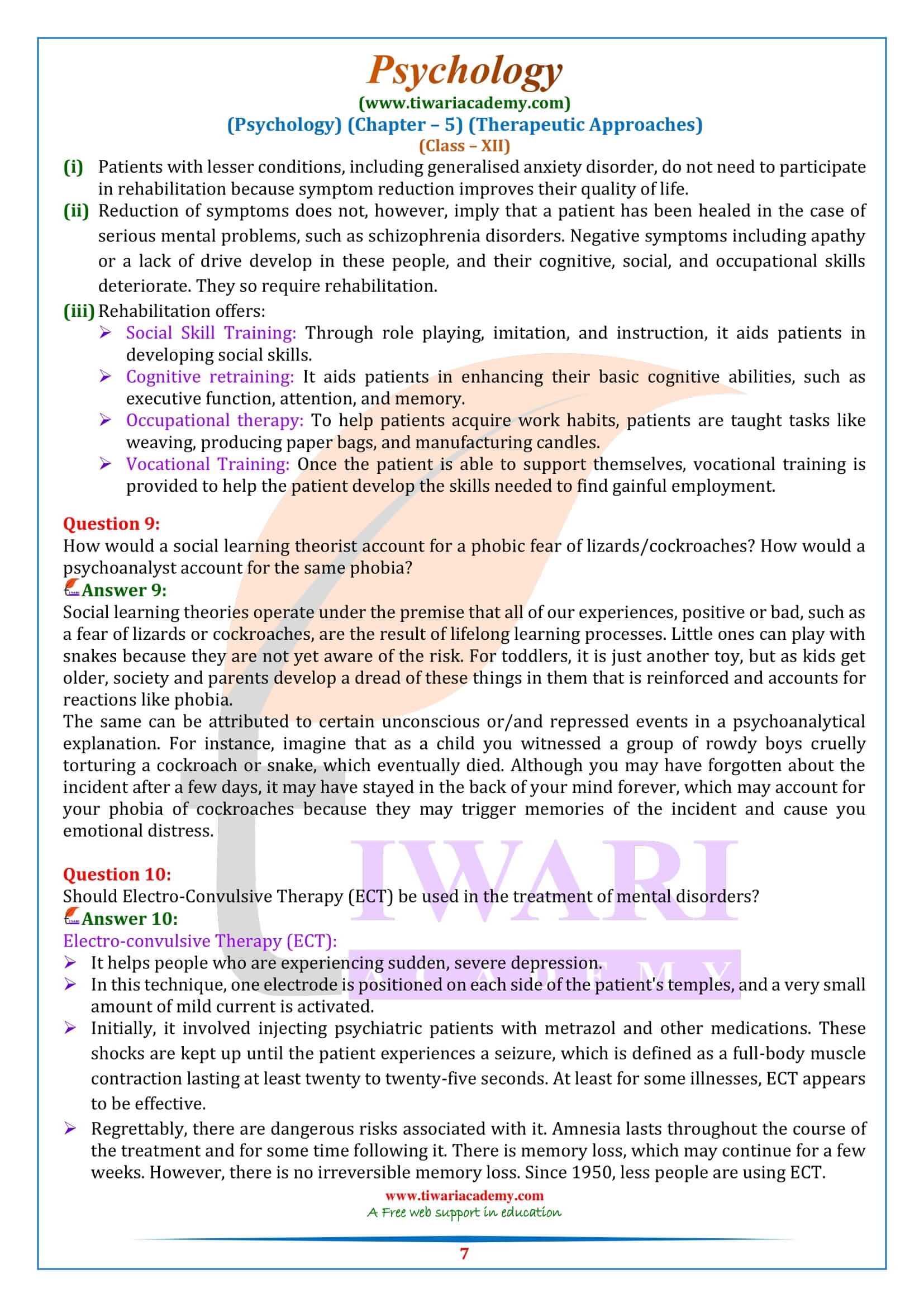 NCERT Solutions for Class 12 Psychology Chapter 5 guide