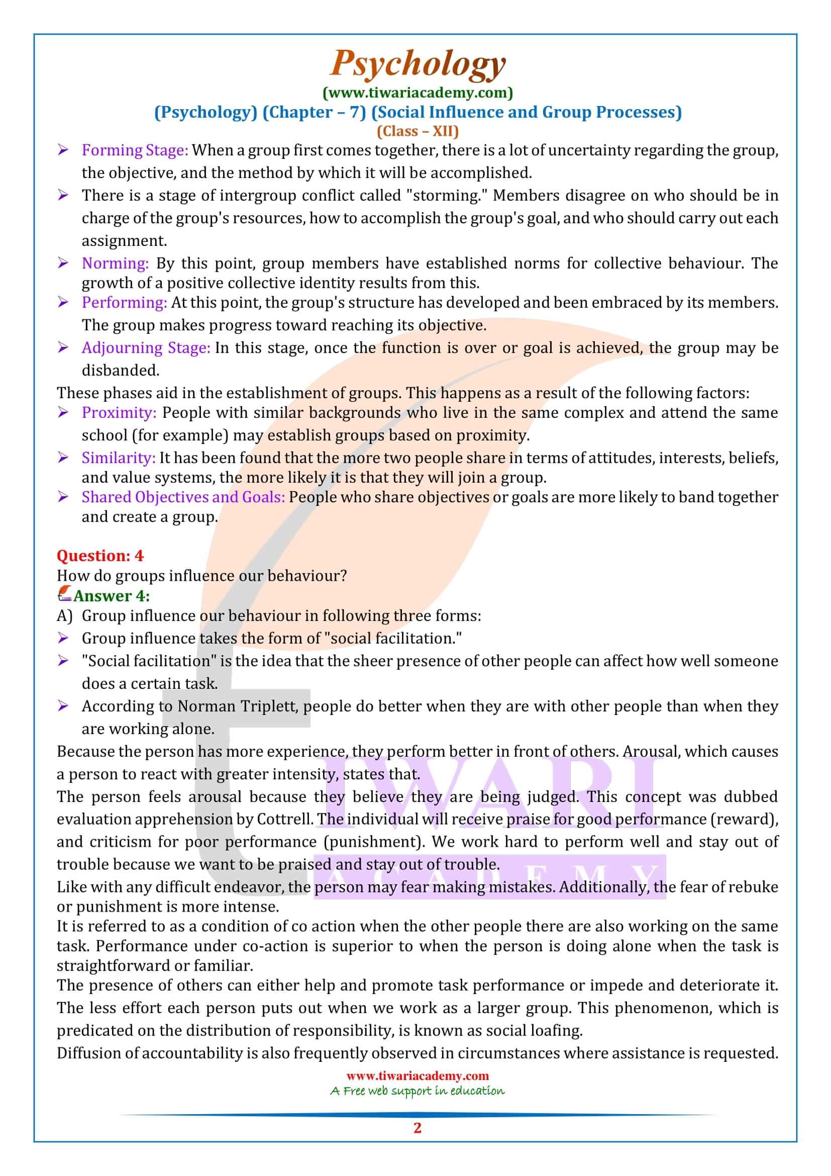 NCERT Solutions for Class 12 Psychology Chapter 7