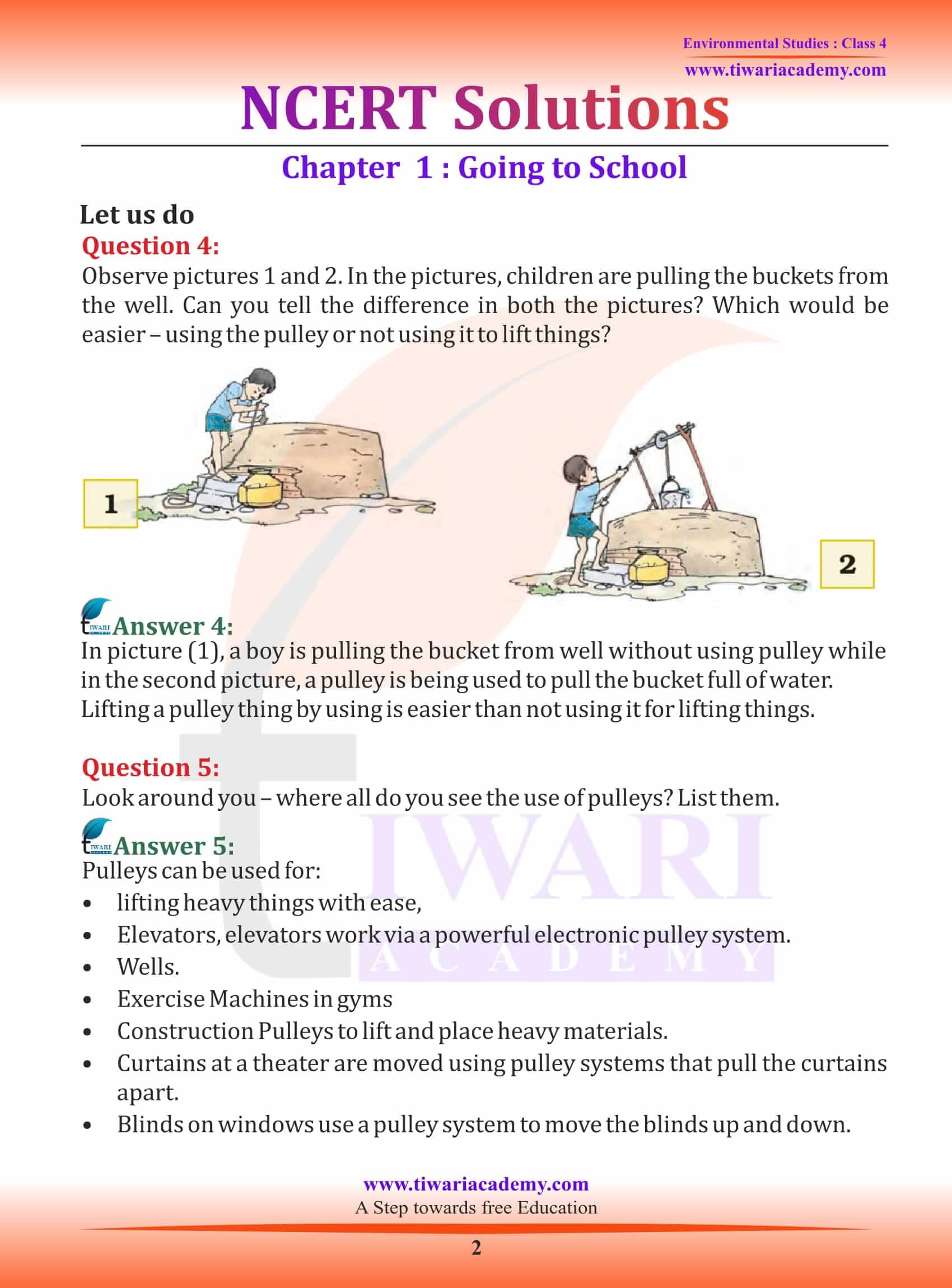 NCERT Solutions for Class 4 EVS Chapter 1