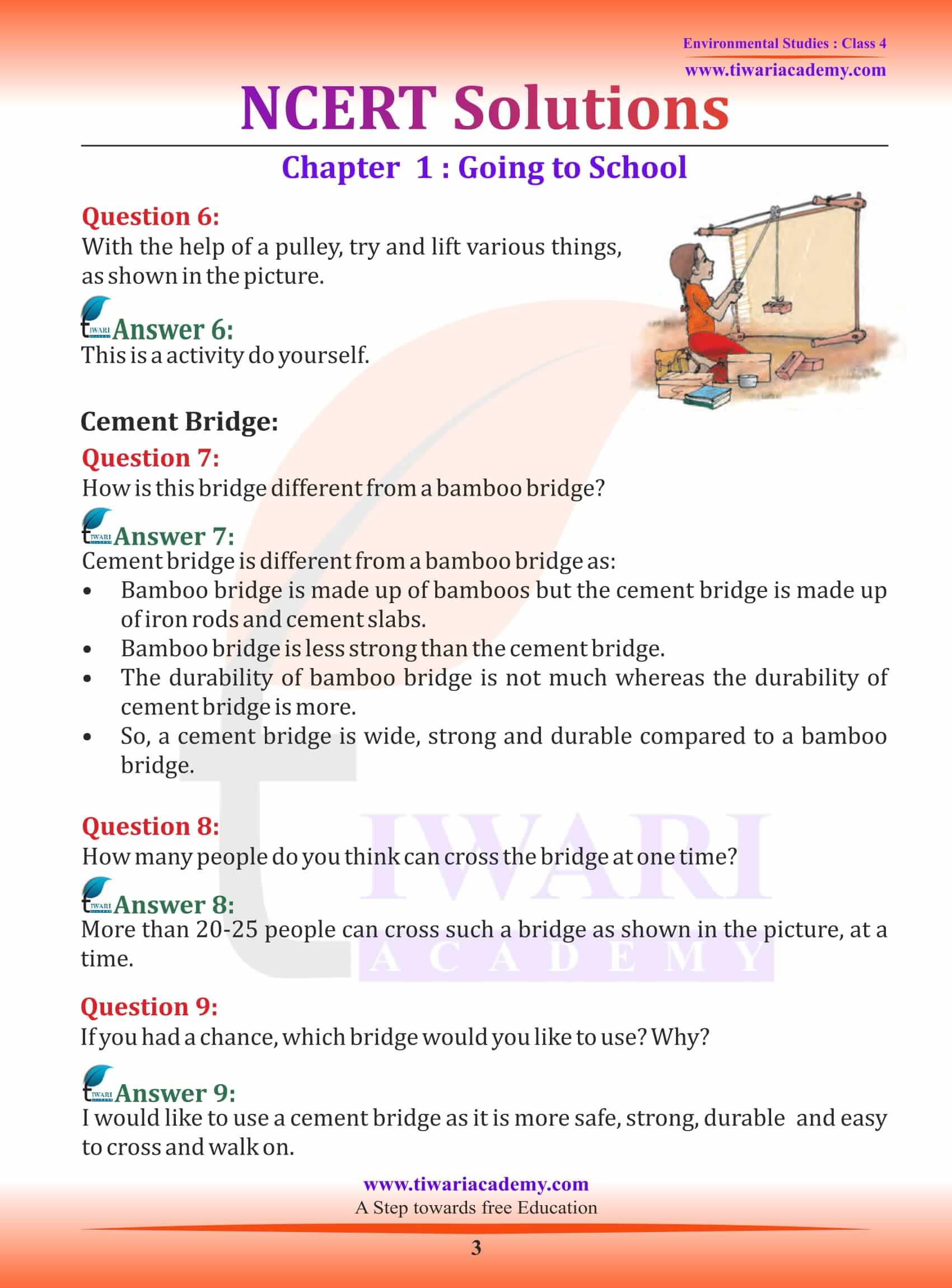 Class 4 EVS Chapter 1 question answers