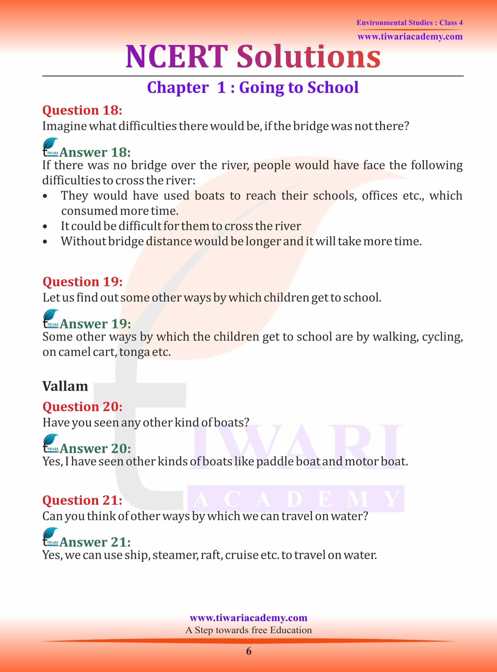 Class 4 EVS Chapter 1 in English