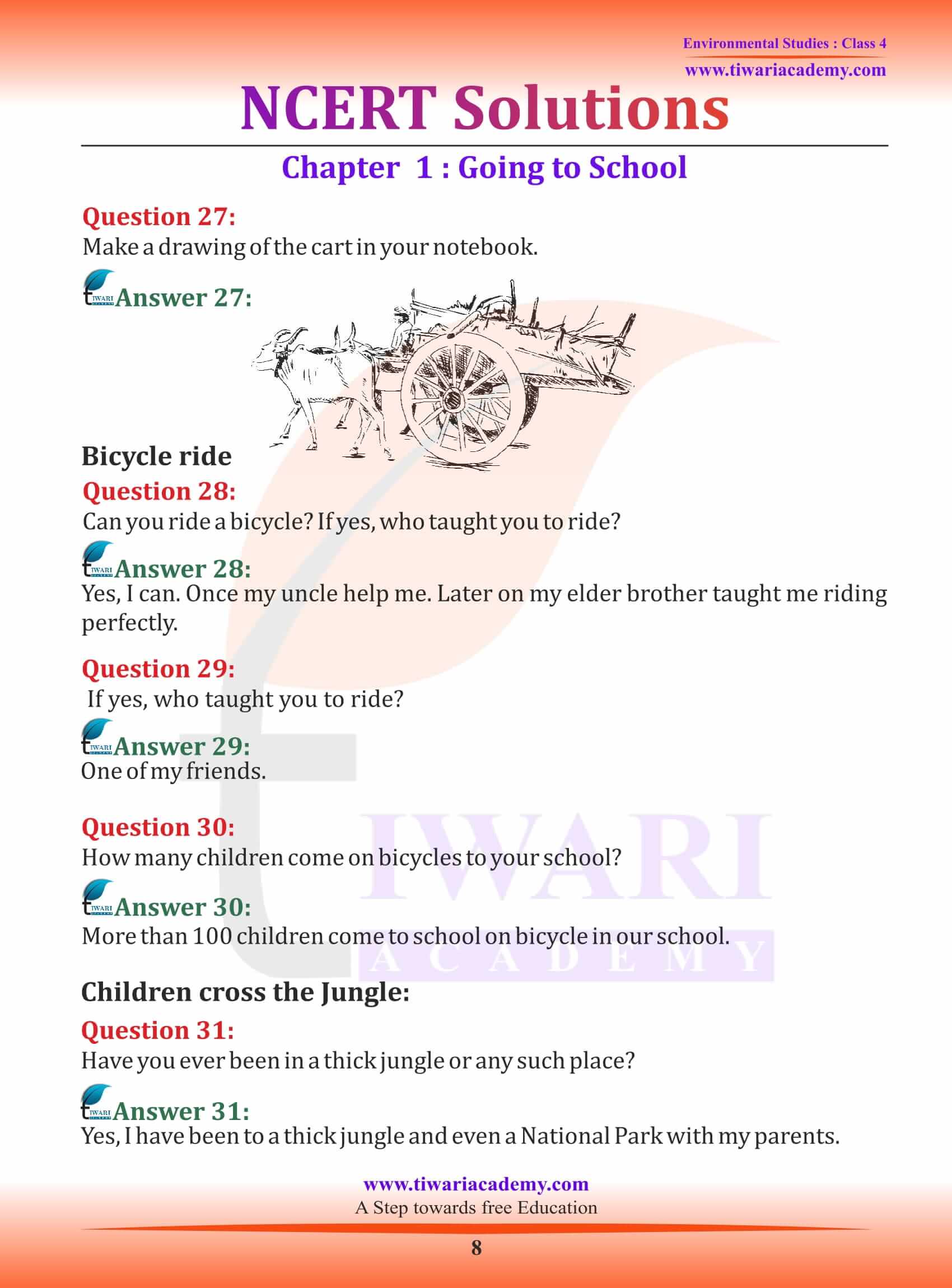 Class 4 EVS Chapter 1 answers free