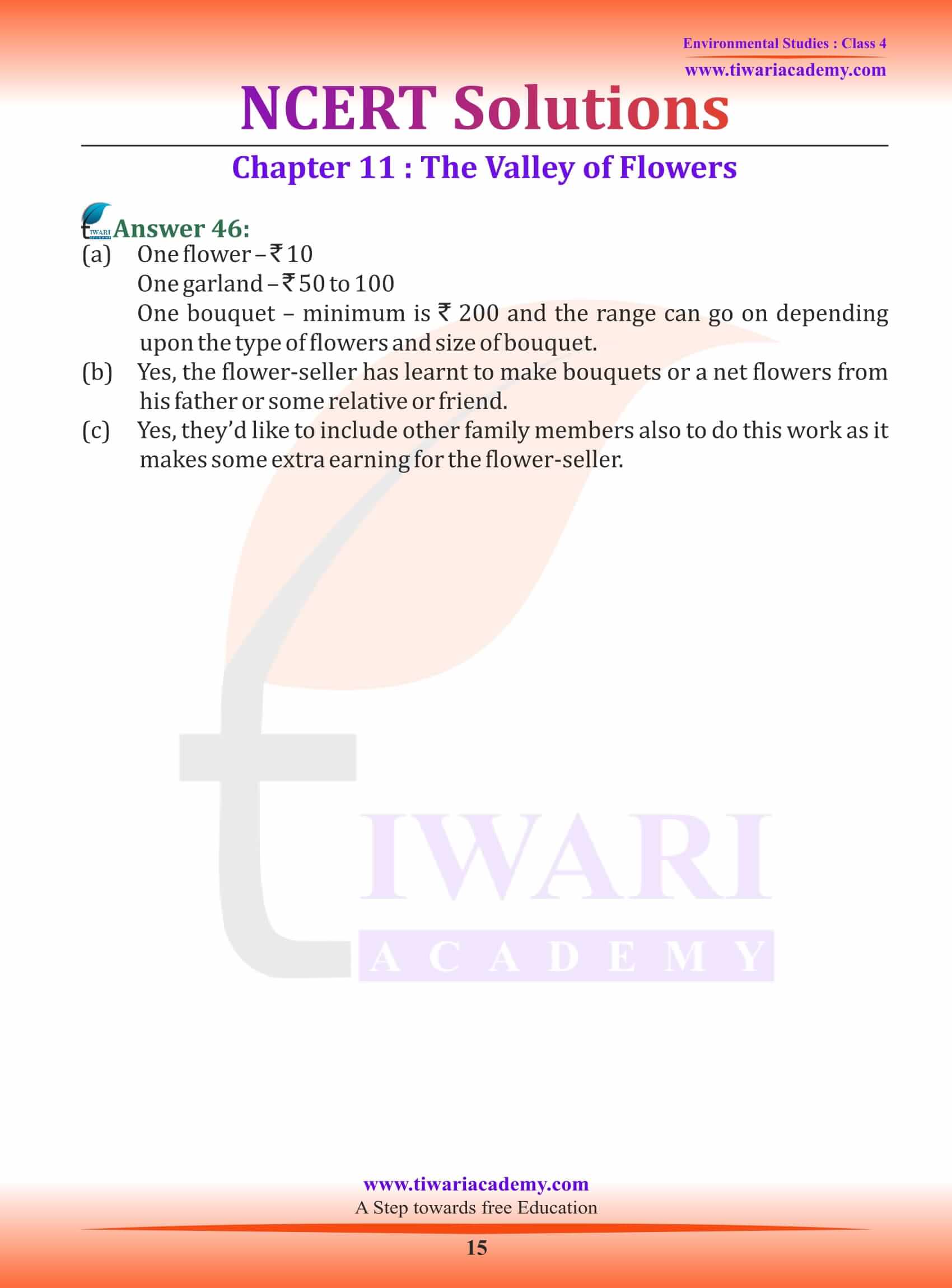 NCERT Solutions for Class 4 EVS Chapter 11 all answes