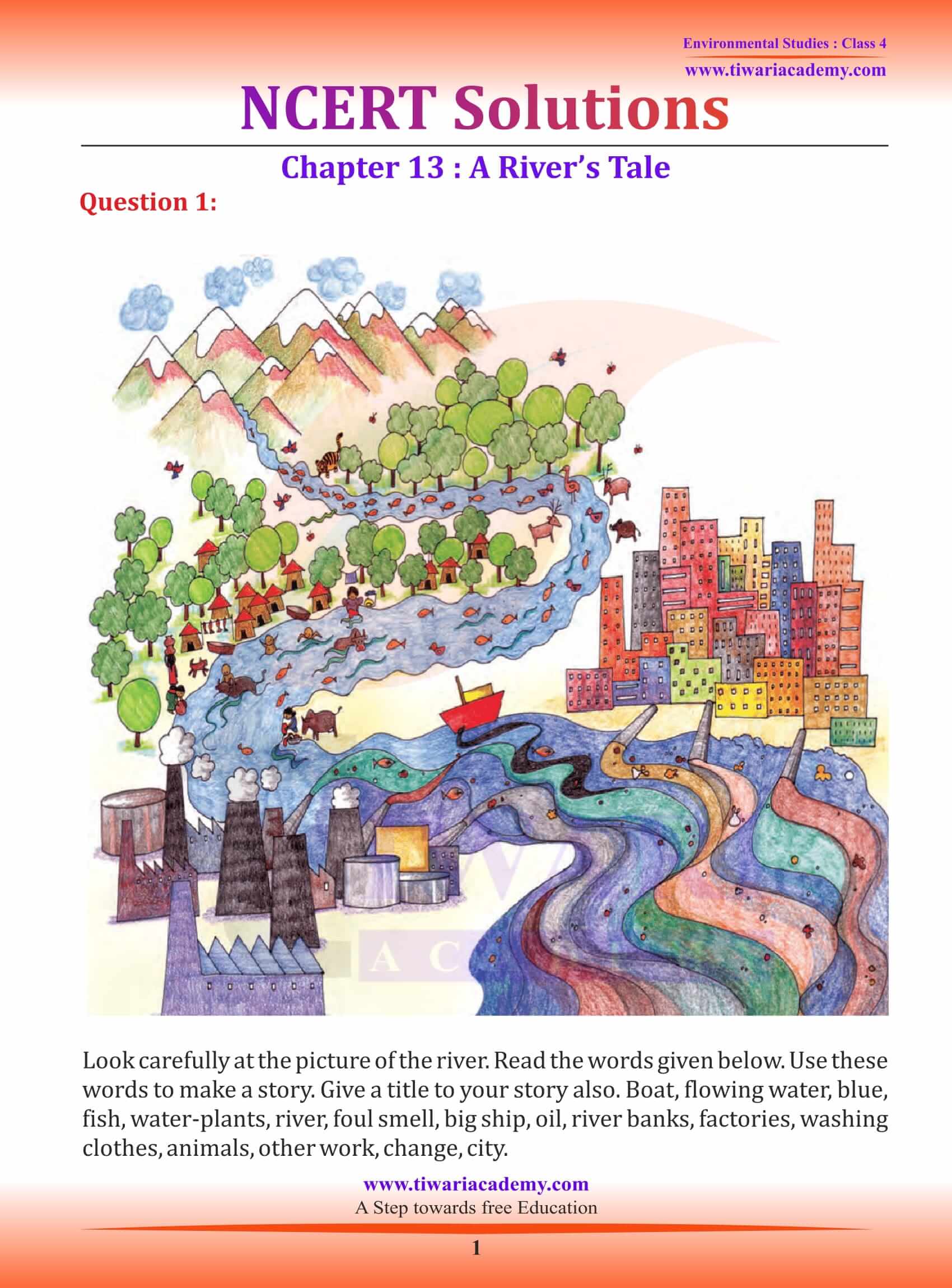 NCERT Solutions for Class 4 EVS Chapter 13 A River’s Tale