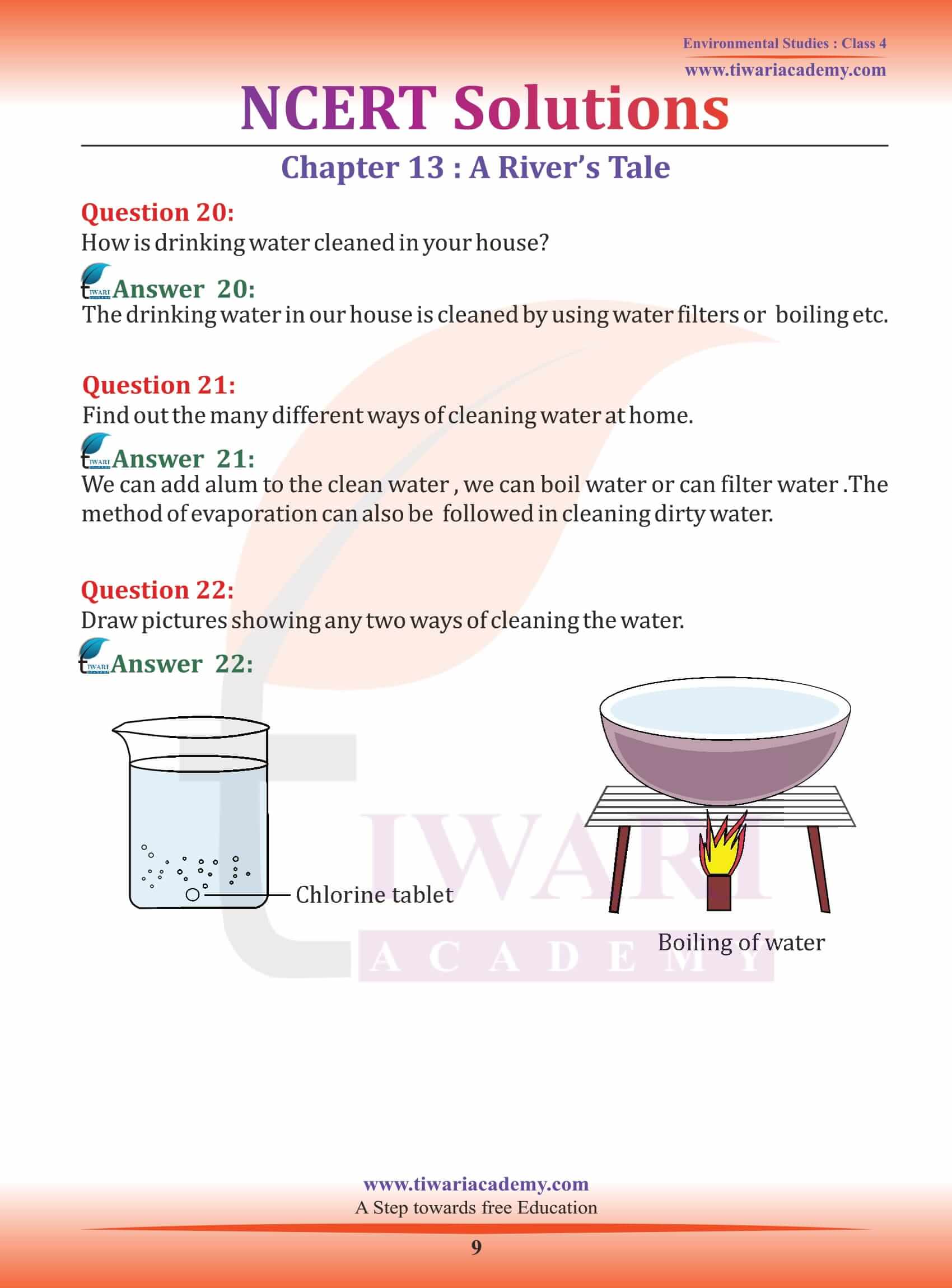 NCERT Solutions for Class 4 EVS Chapter 13 QA