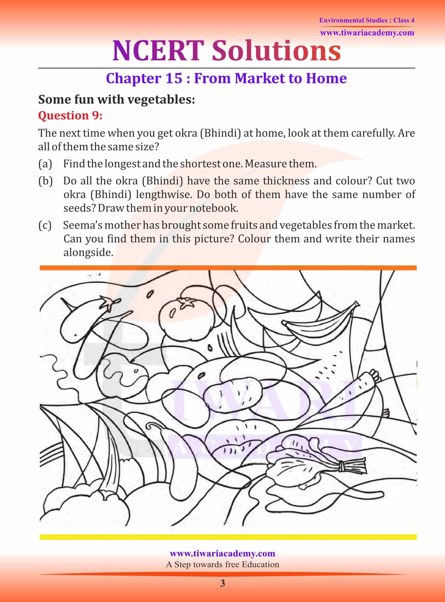 NCERT Solutions for Class 4 EVS Chapter 15