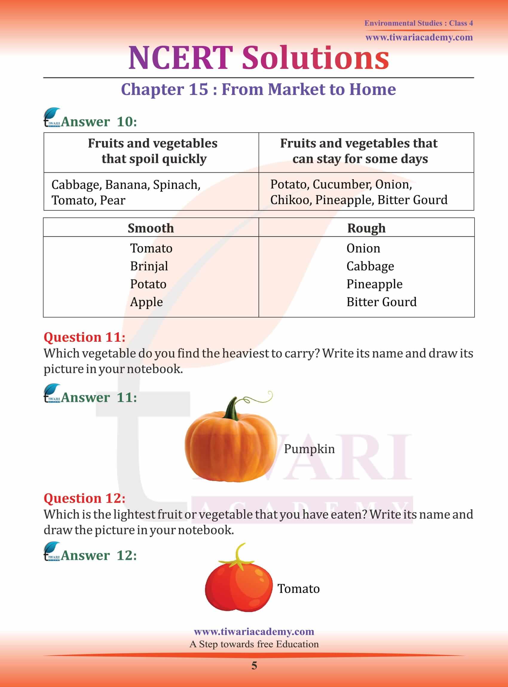 NCERT Solutions for Class 4 EVS Chapter 15 Free