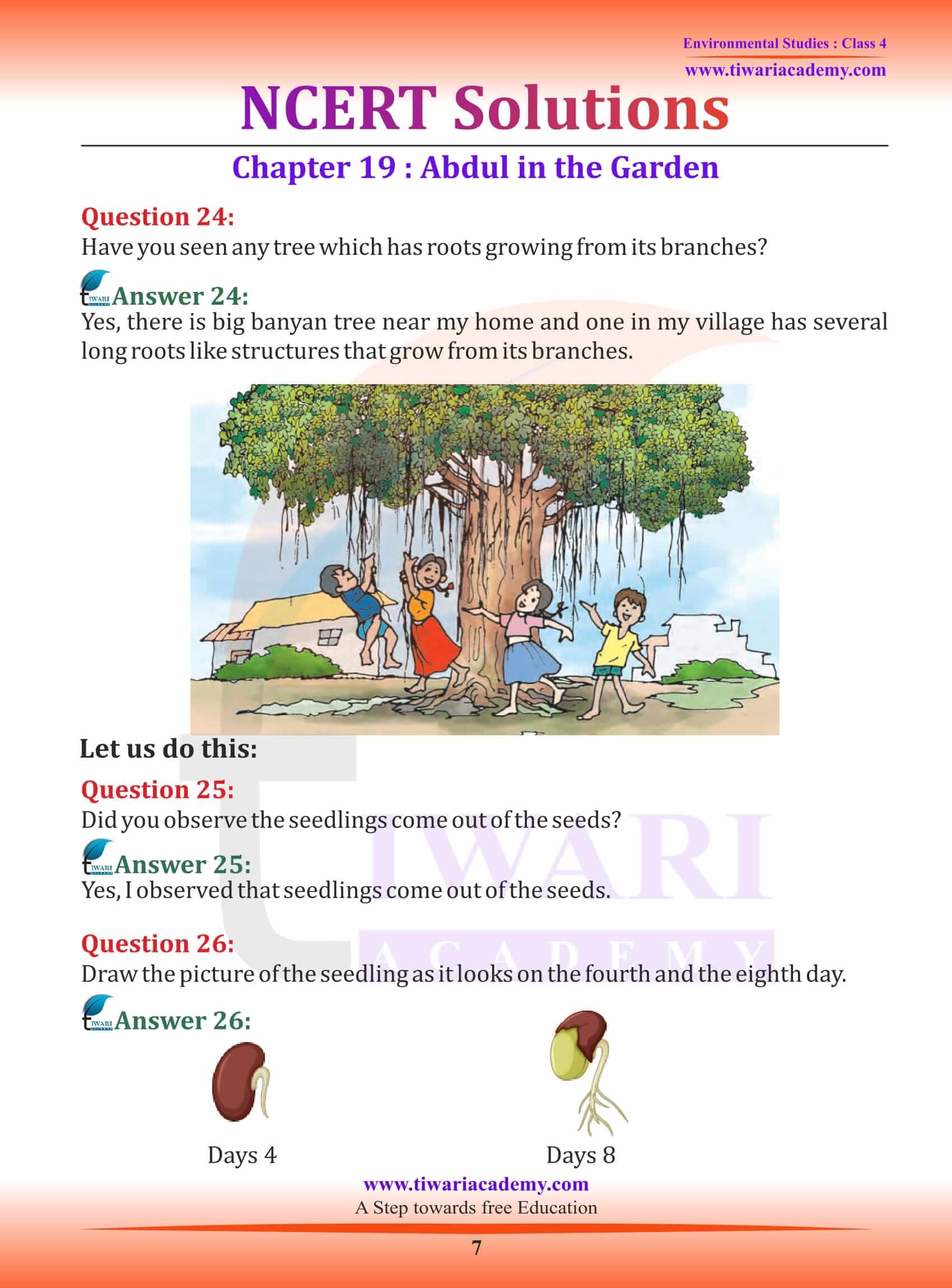 NCERT Solutions for Class 4 EVS Chapter 19 question answers