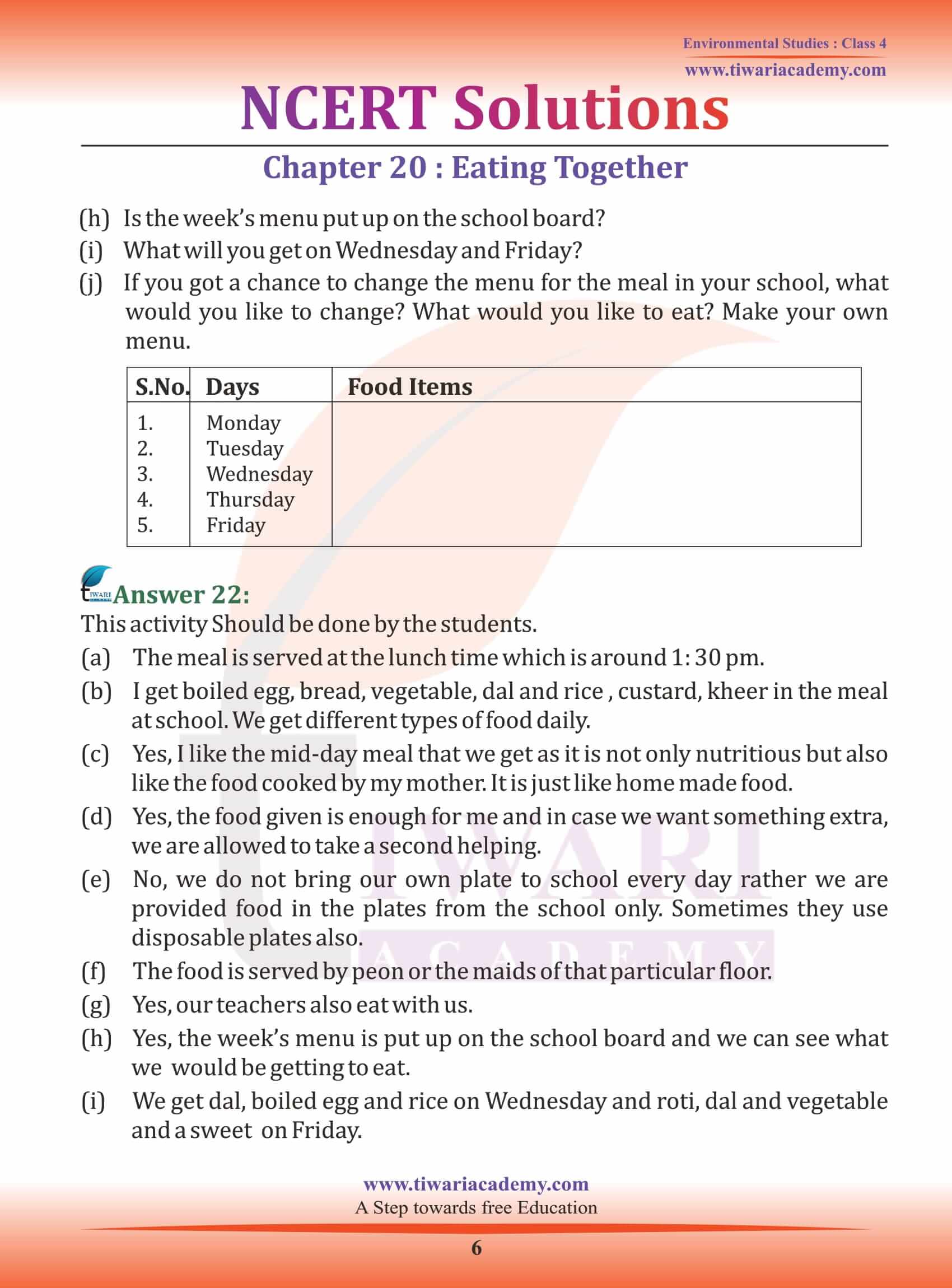 Class 4 EVS Chapter 20