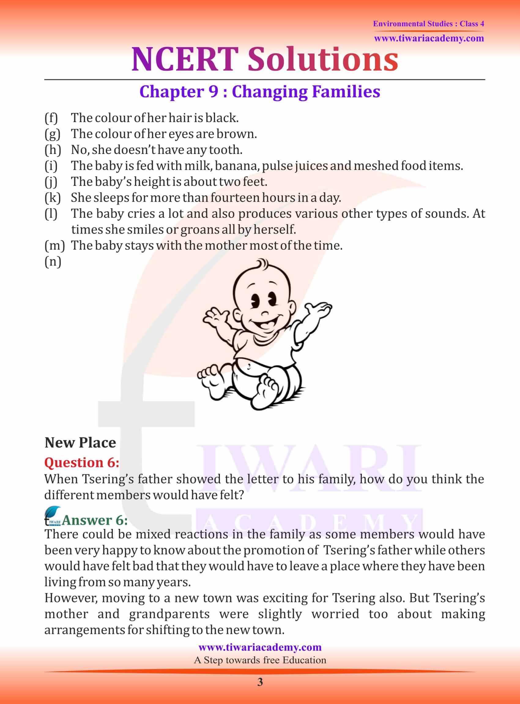 NCERT Solutions for Class 4 EVS Chapter 9