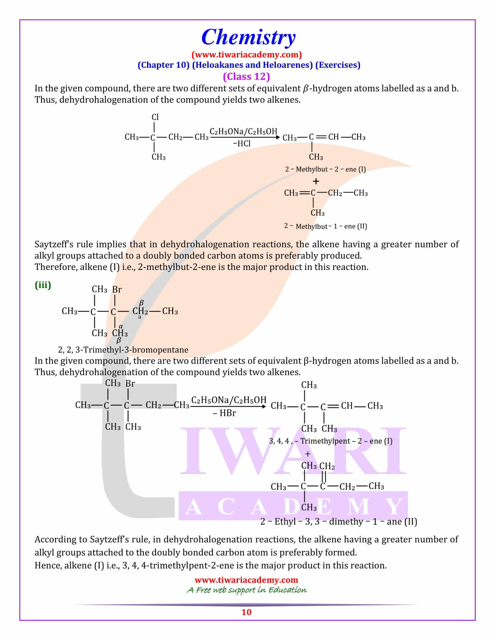 NCERT Solutions for Class 12 Chemistry Chapter 10 updated format