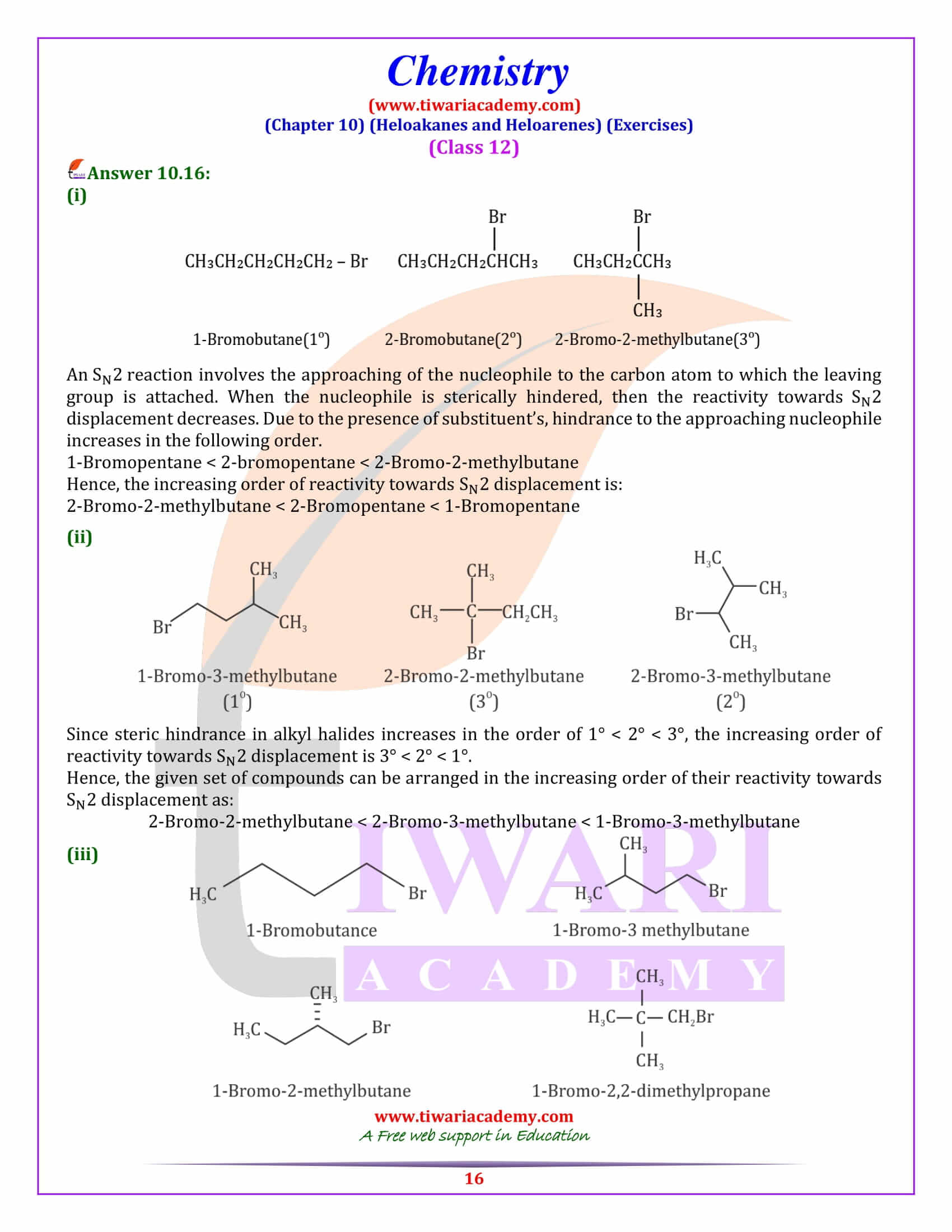 NCERT Solutions for Class 12 Chemistry Chapter 10 guide
