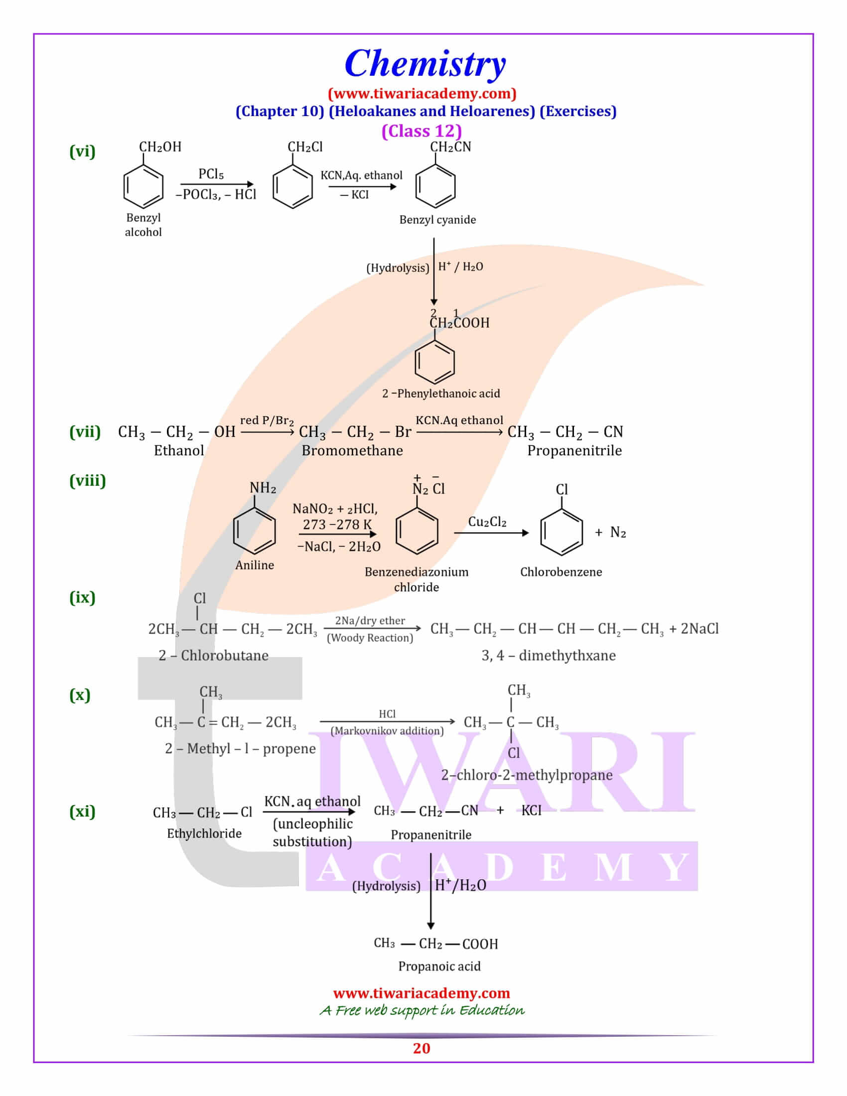 NCERT Solutions for Class 12 Chemistry Chapter 10 for UP board