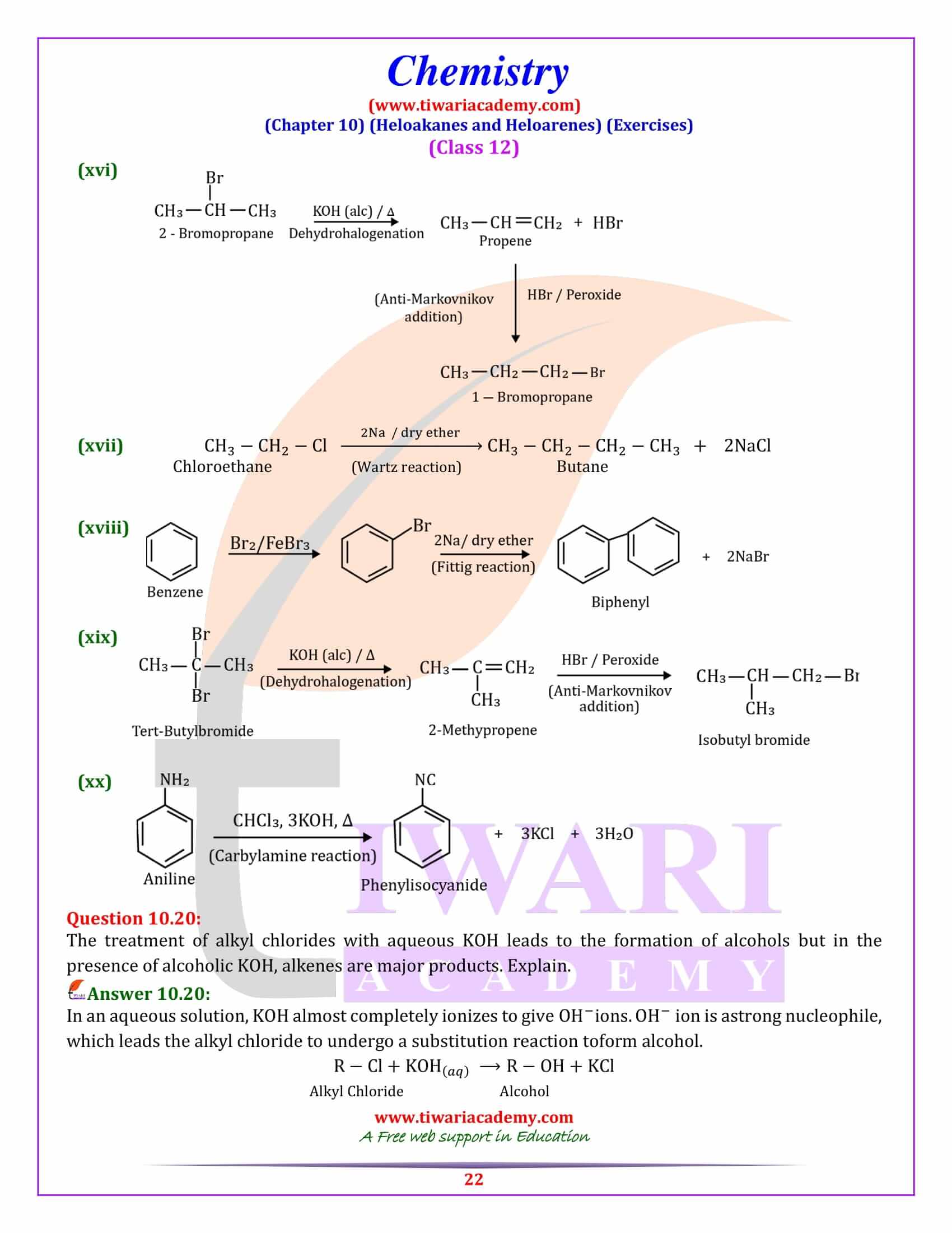 Class 12 Chemistry Chapter 10