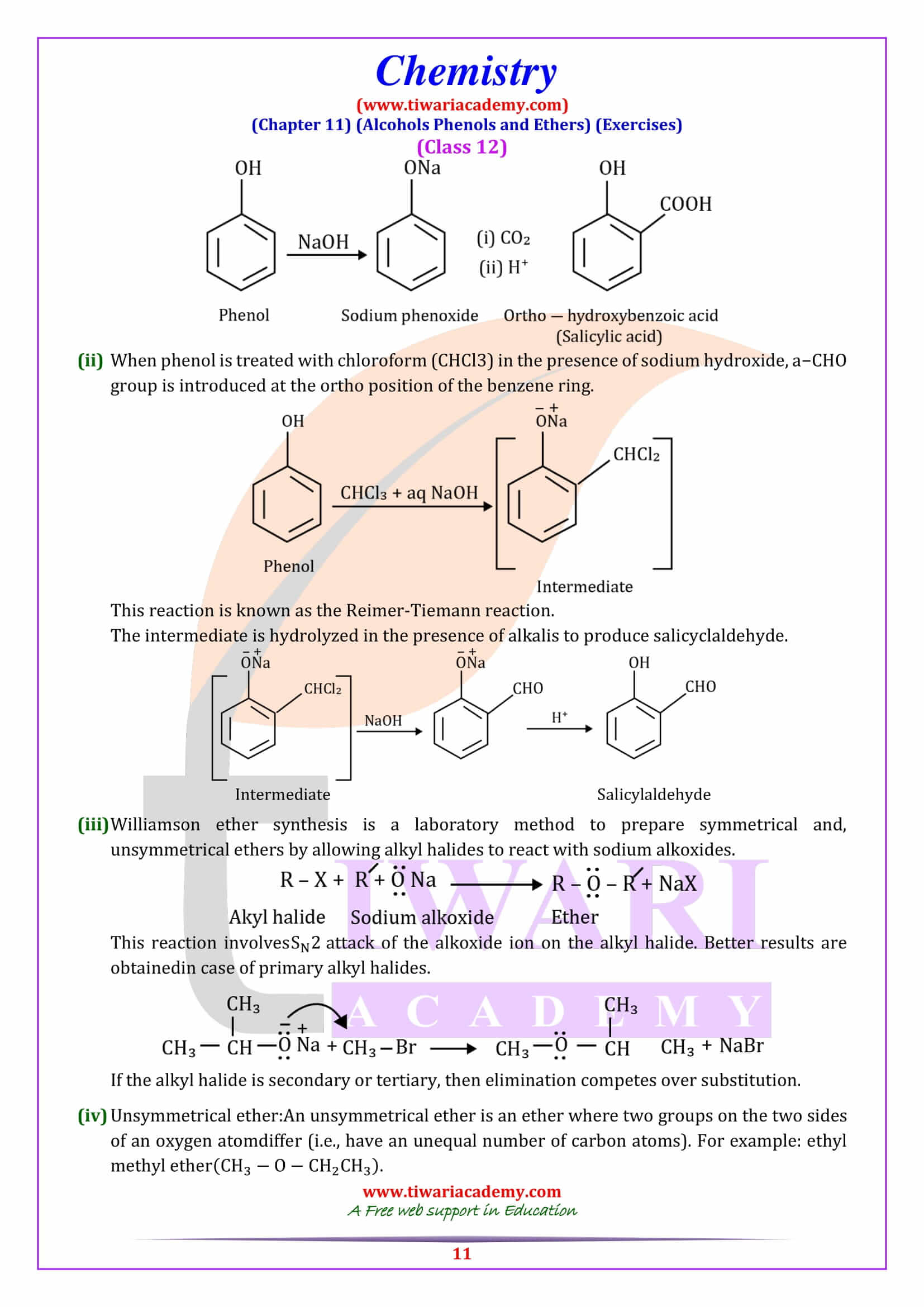NCERT Solutions for Class 12 Chemistry Chapter 11 for new session
