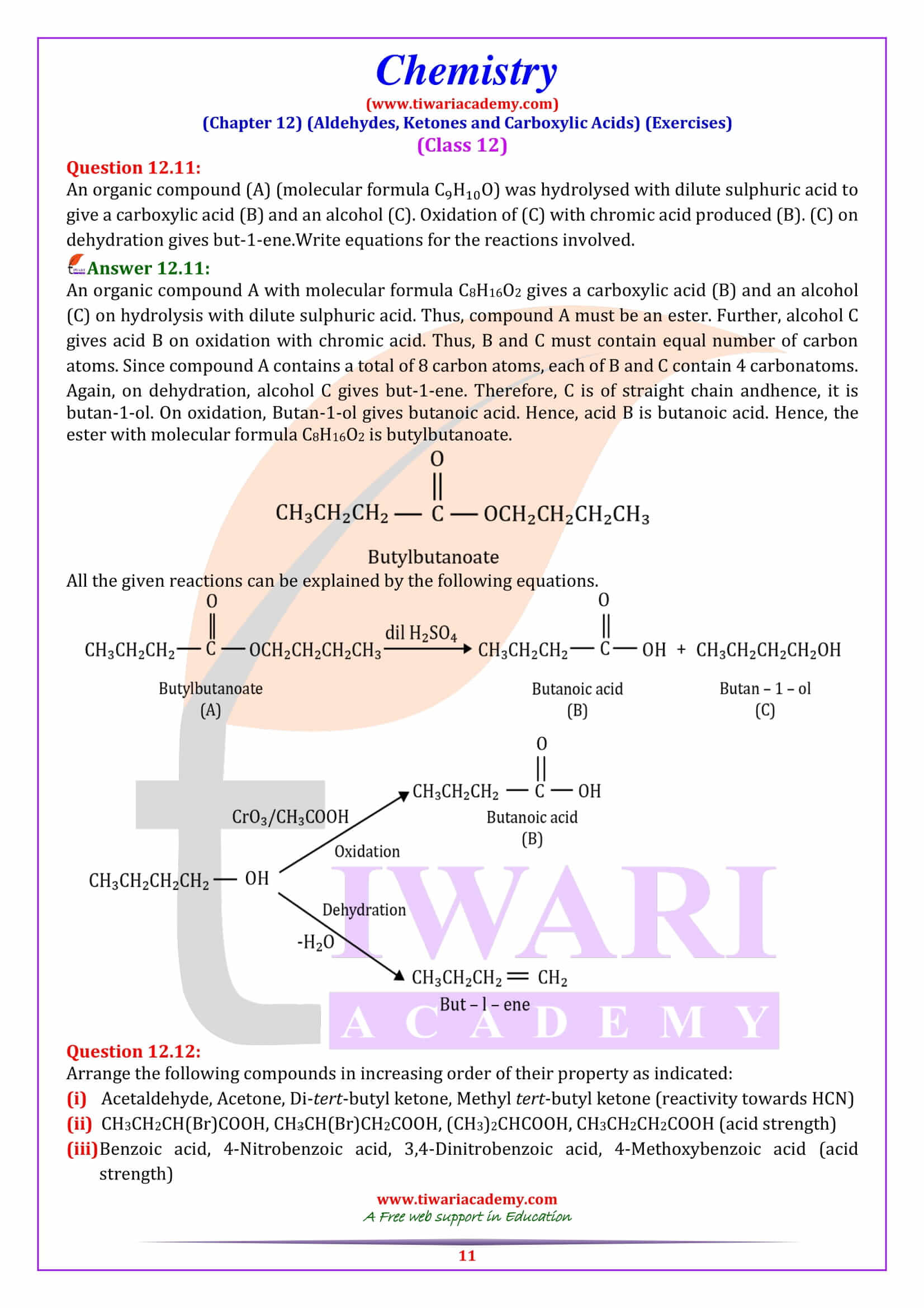 Class 12 Chemistry Chapter 12