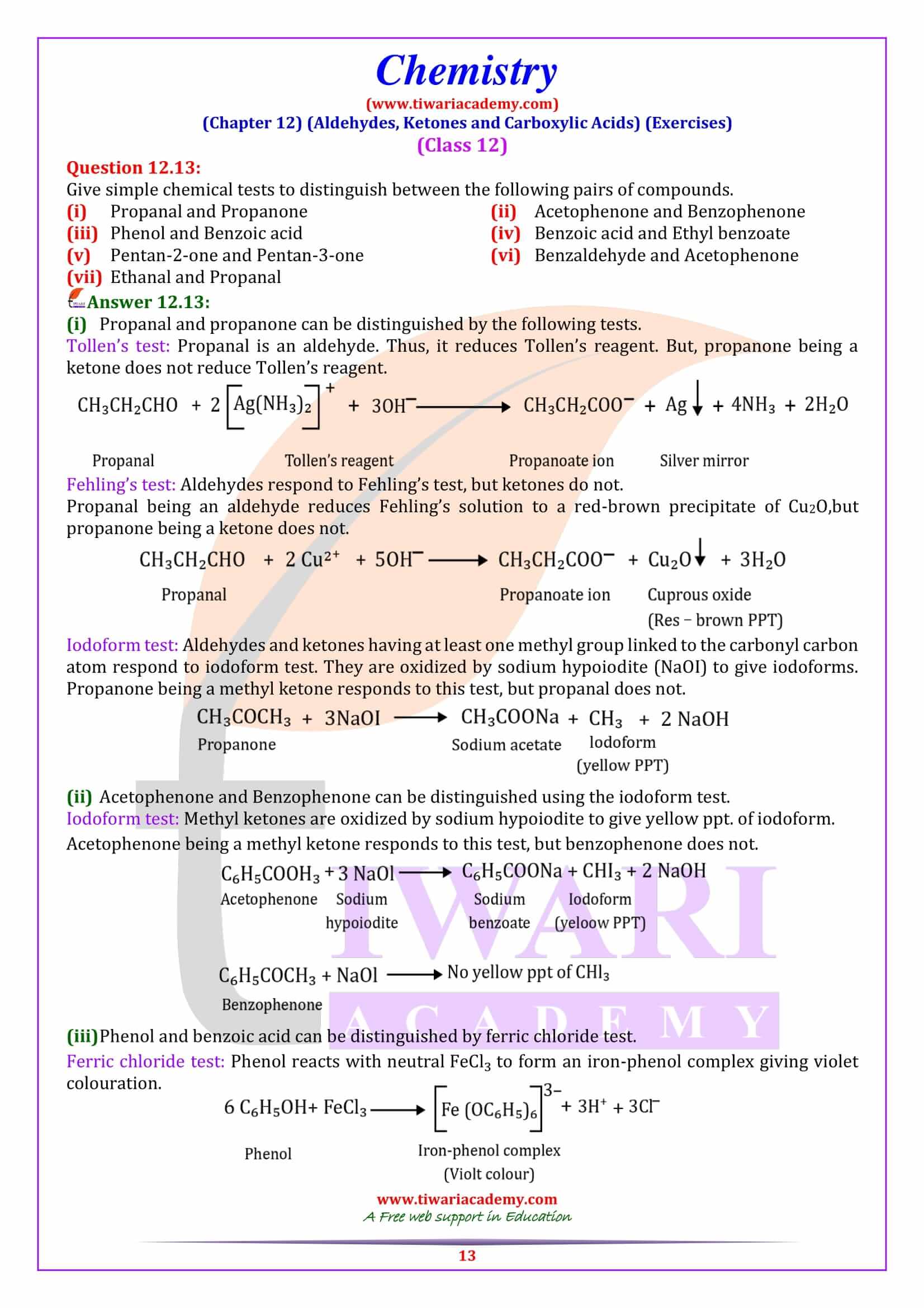 Class 12 Chemistry Chapter 12 guide free