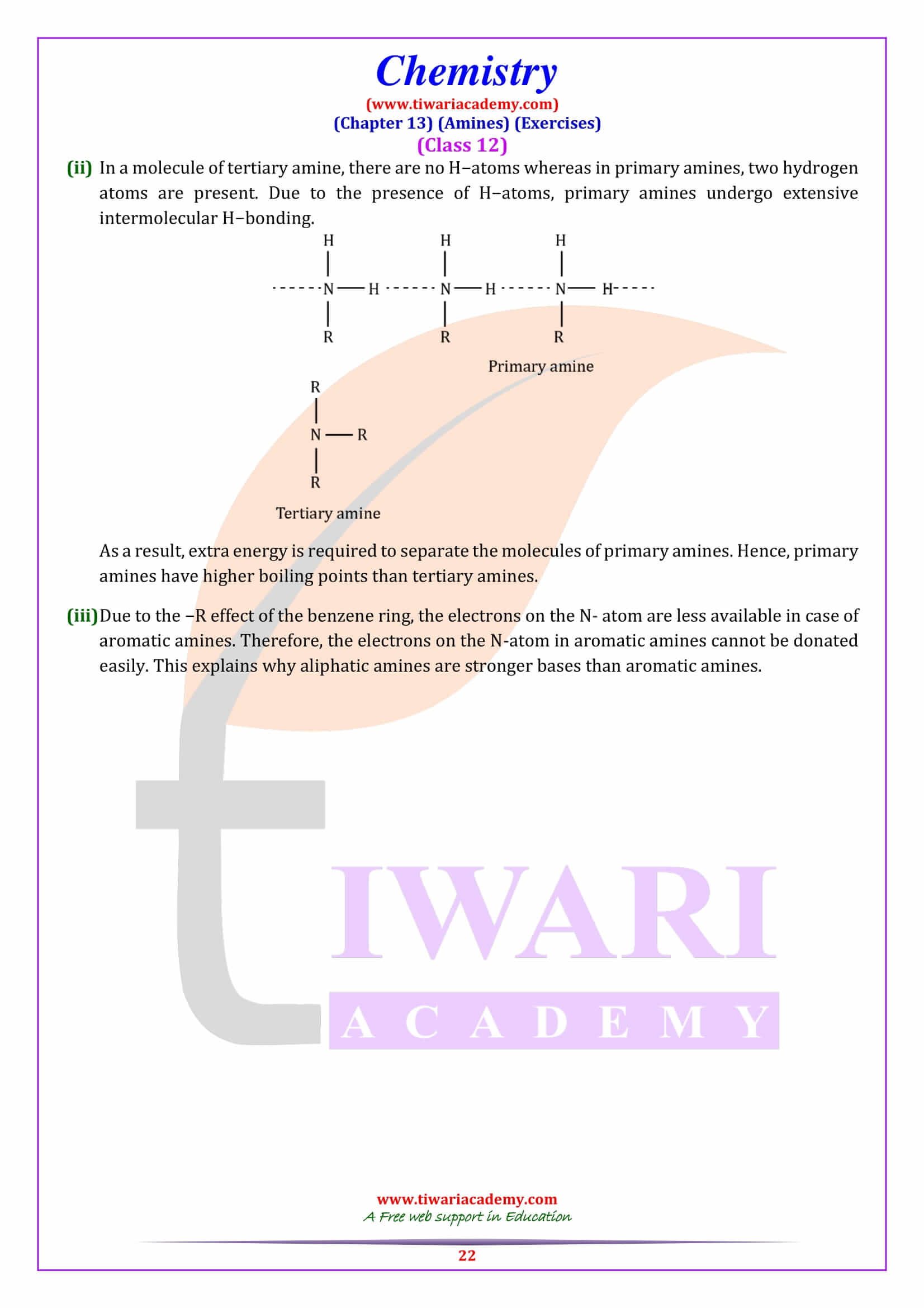 Class 12 Chemistry Chapter 13 book answers