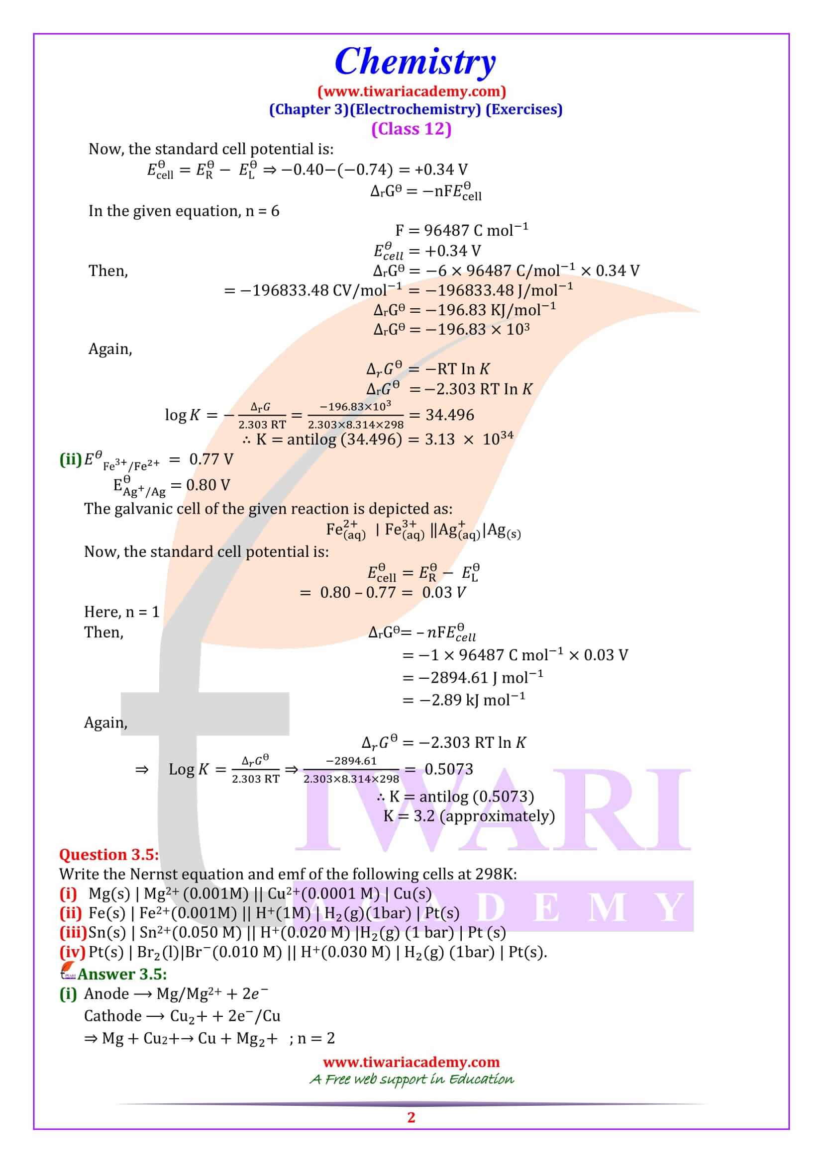 Electrochemistry in 12 Chem