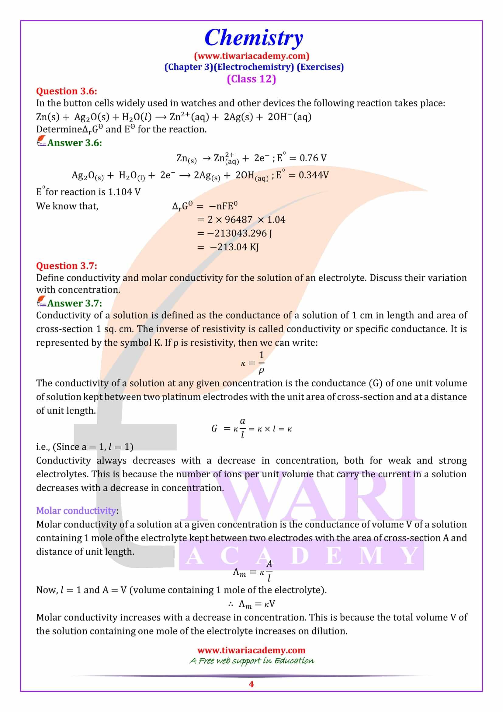 Class 12 Chemistry Chapter 3