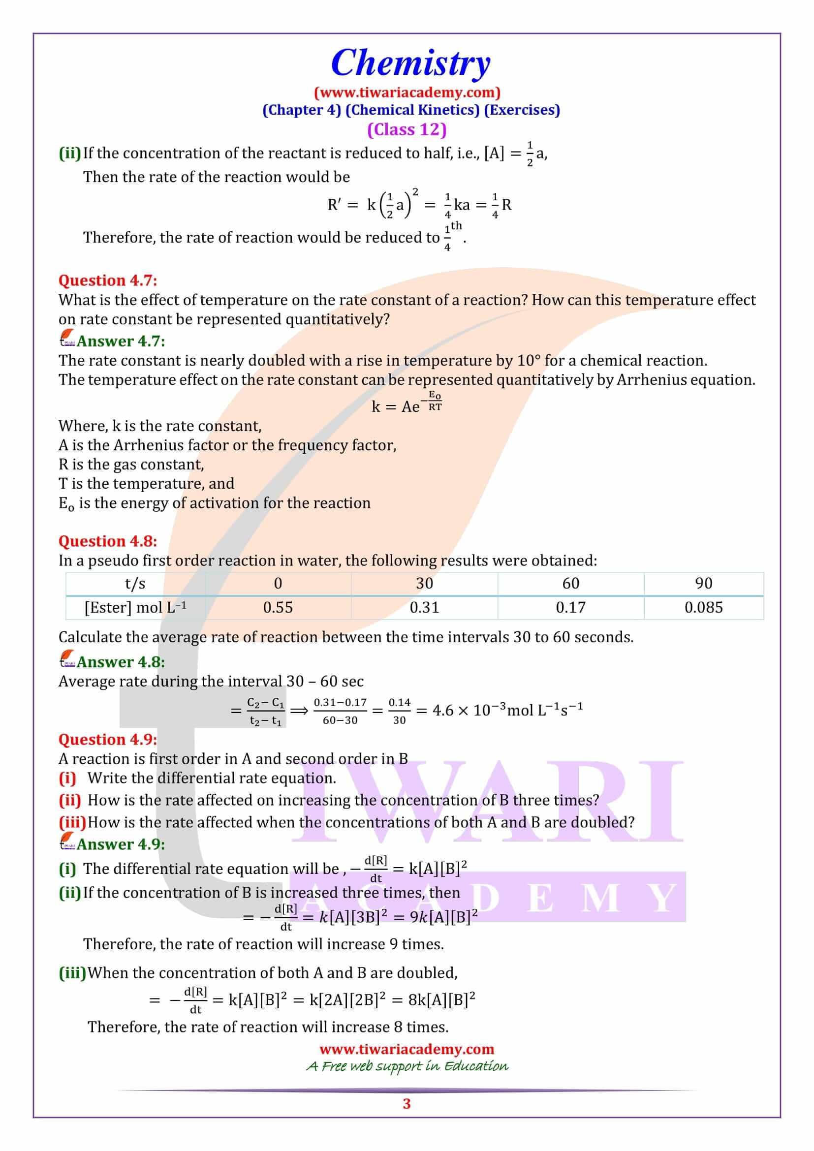 NCERT Solutions for Class 12 Chemistry Chapter 4 Exercises