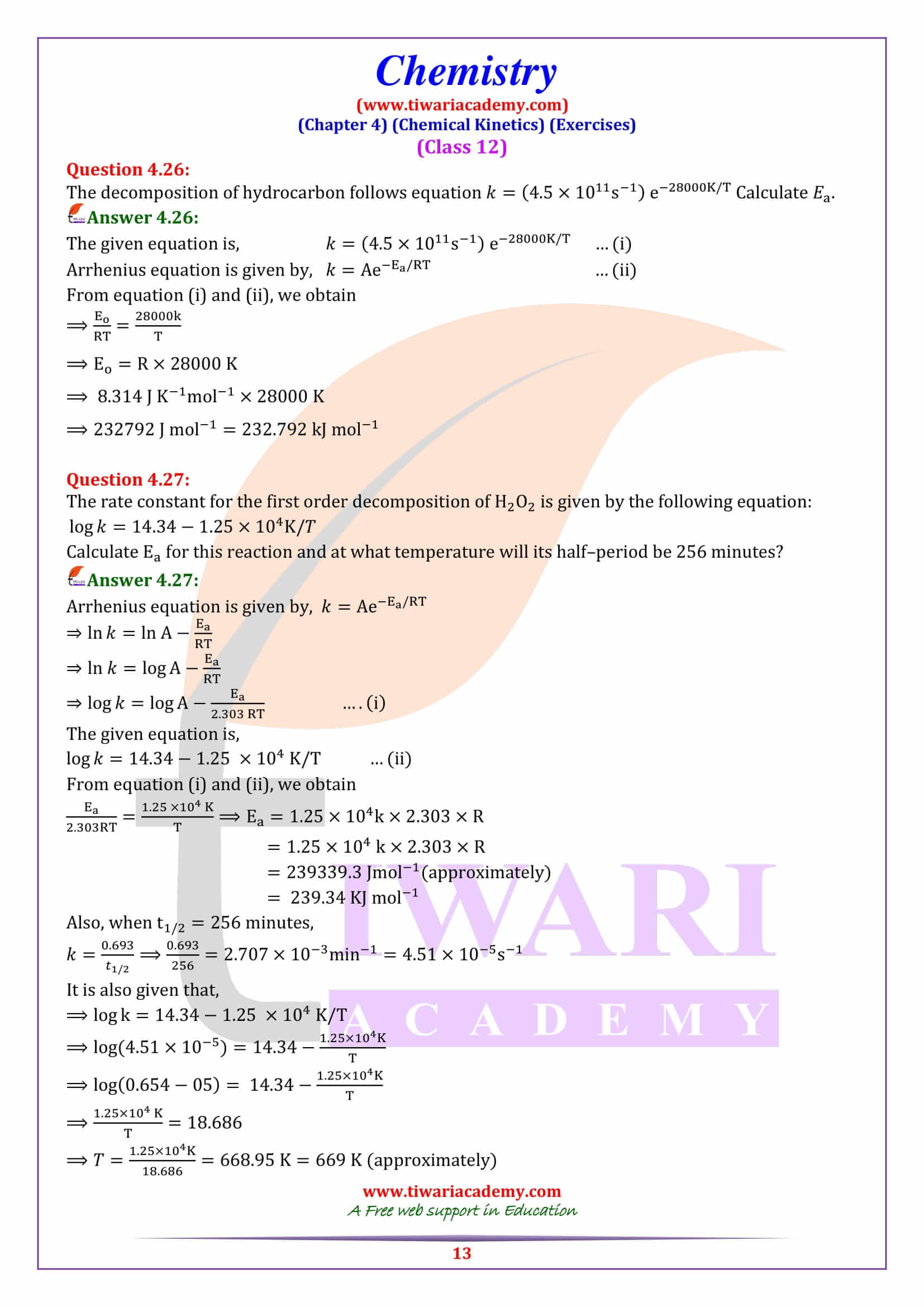 Class 12 Chemistry Chapter 4 in english Medium
