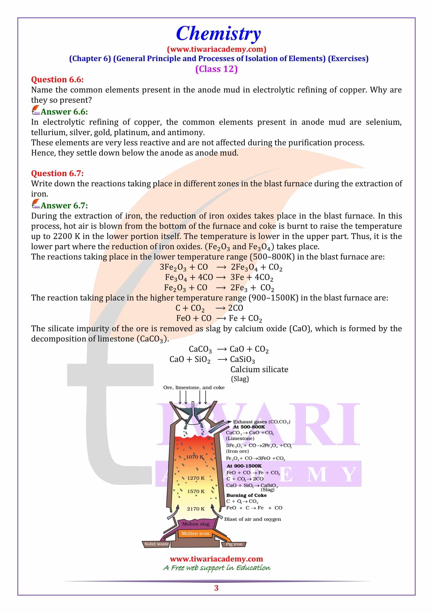 NCERT Solutions for Class 12 Chemistry Chapter 6