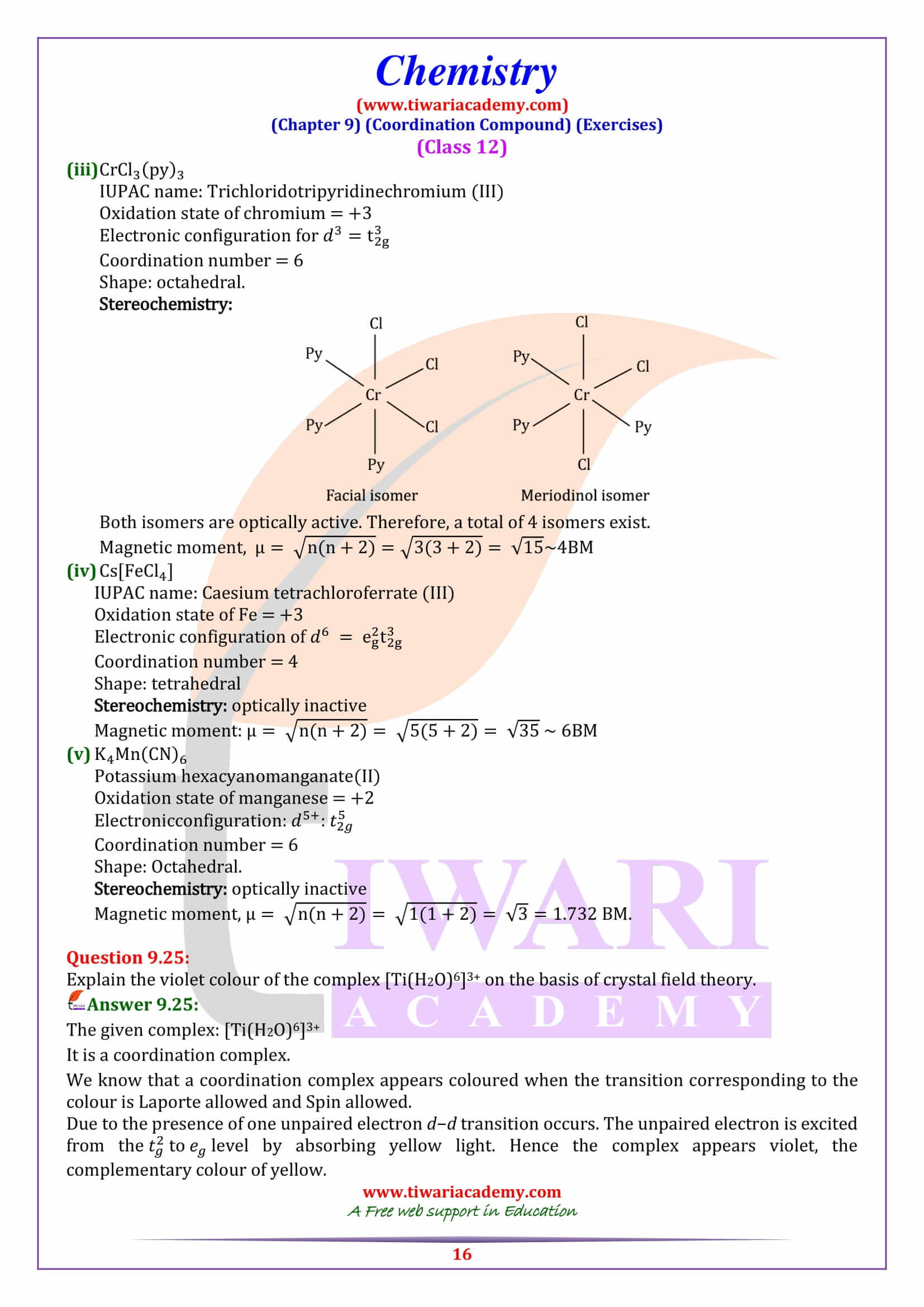 NCERT Solutions for Class 12 Chemistry Chapter 9 download