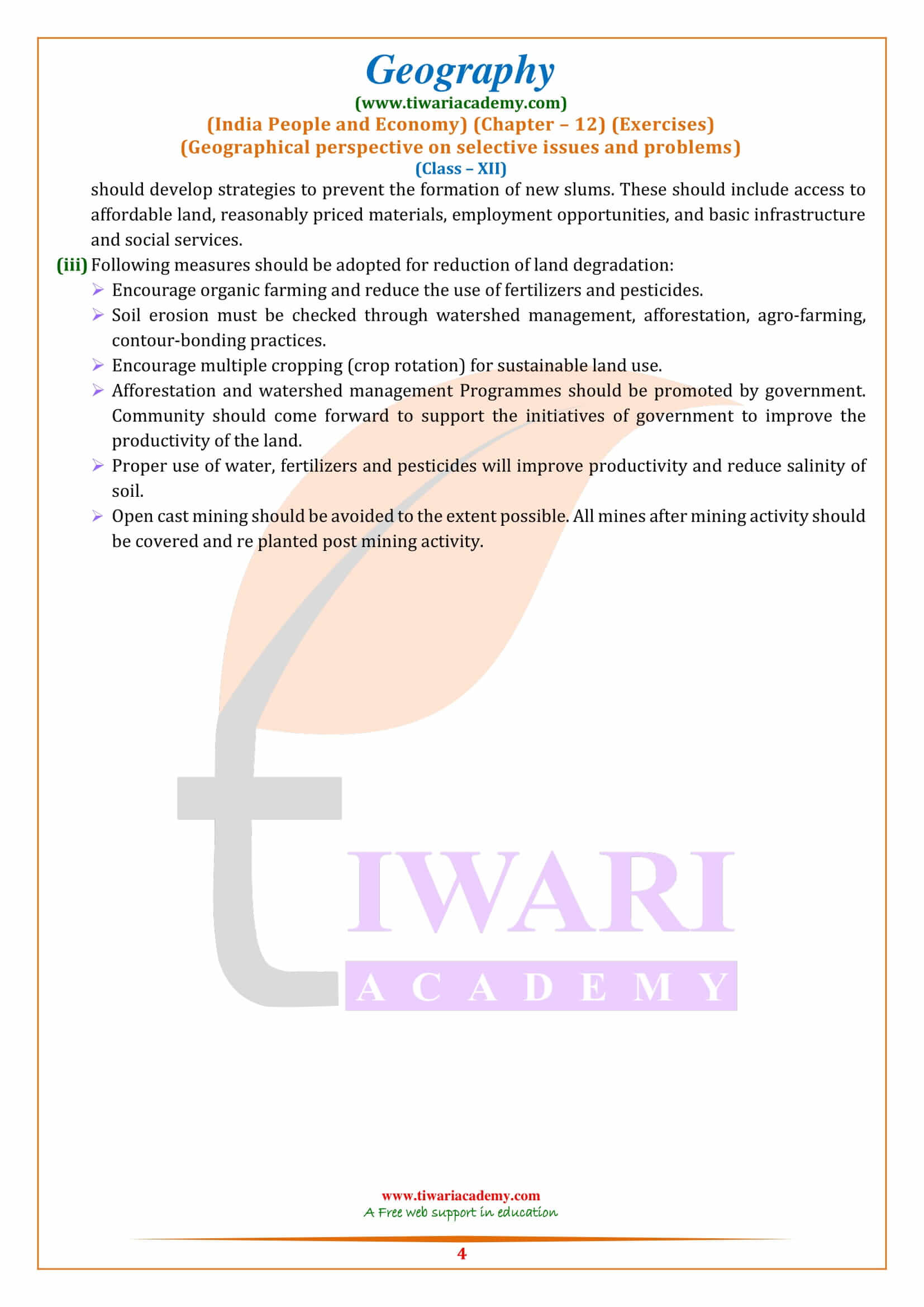 Class 12 Geography Chapter 12