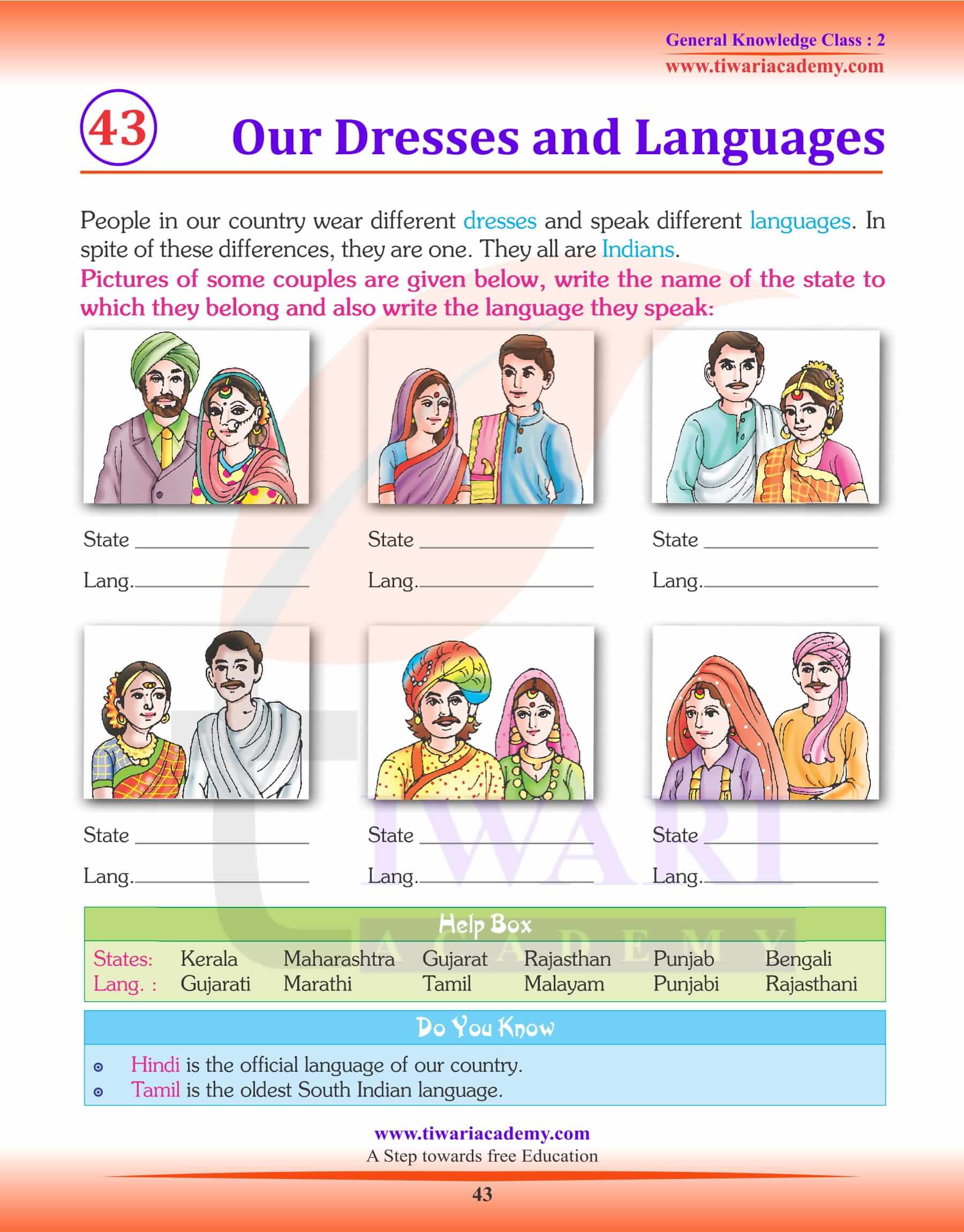Our Dresses and Languages