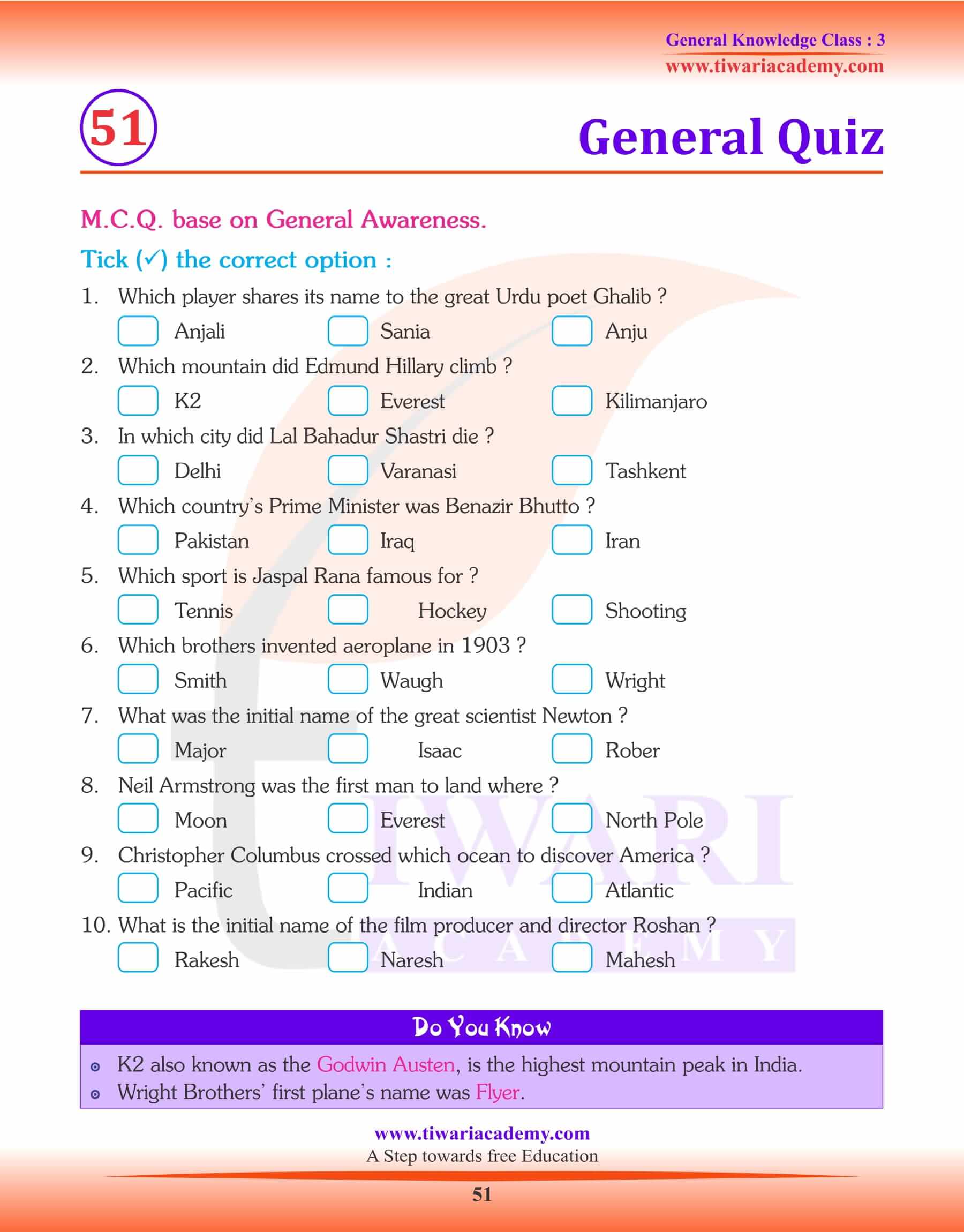 General Quiz