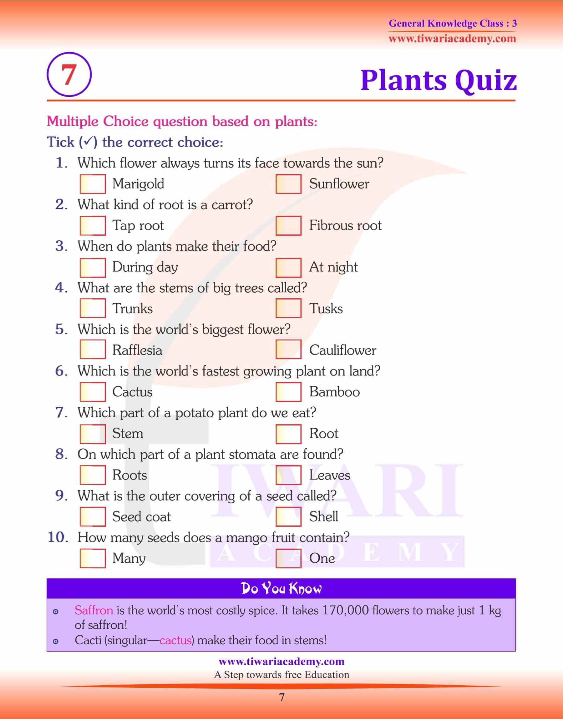 Plants Quiz