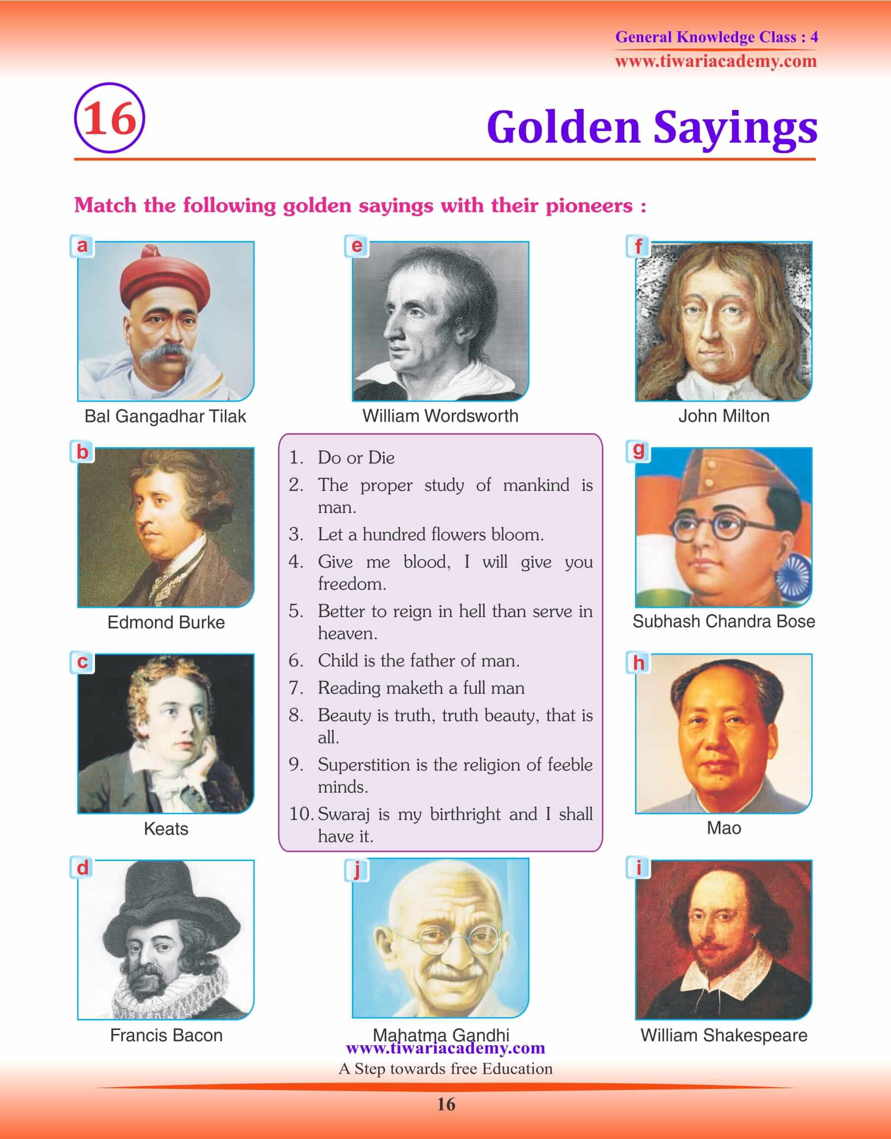 Golden Sayings