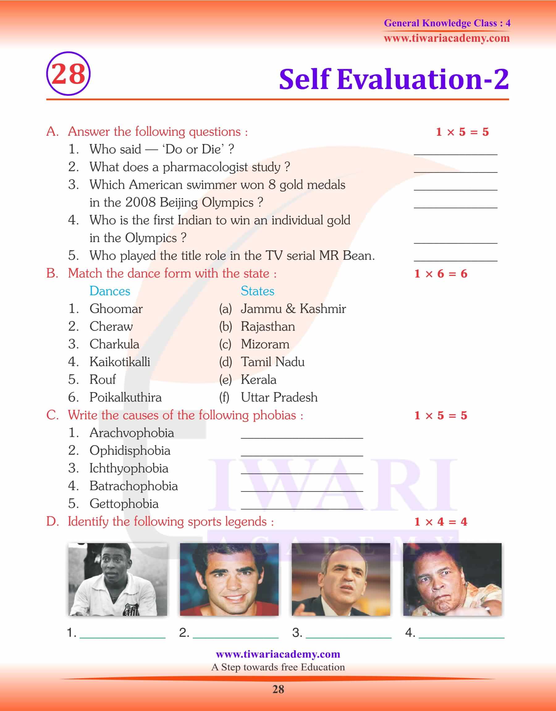 Self Evaluation GK Test 2