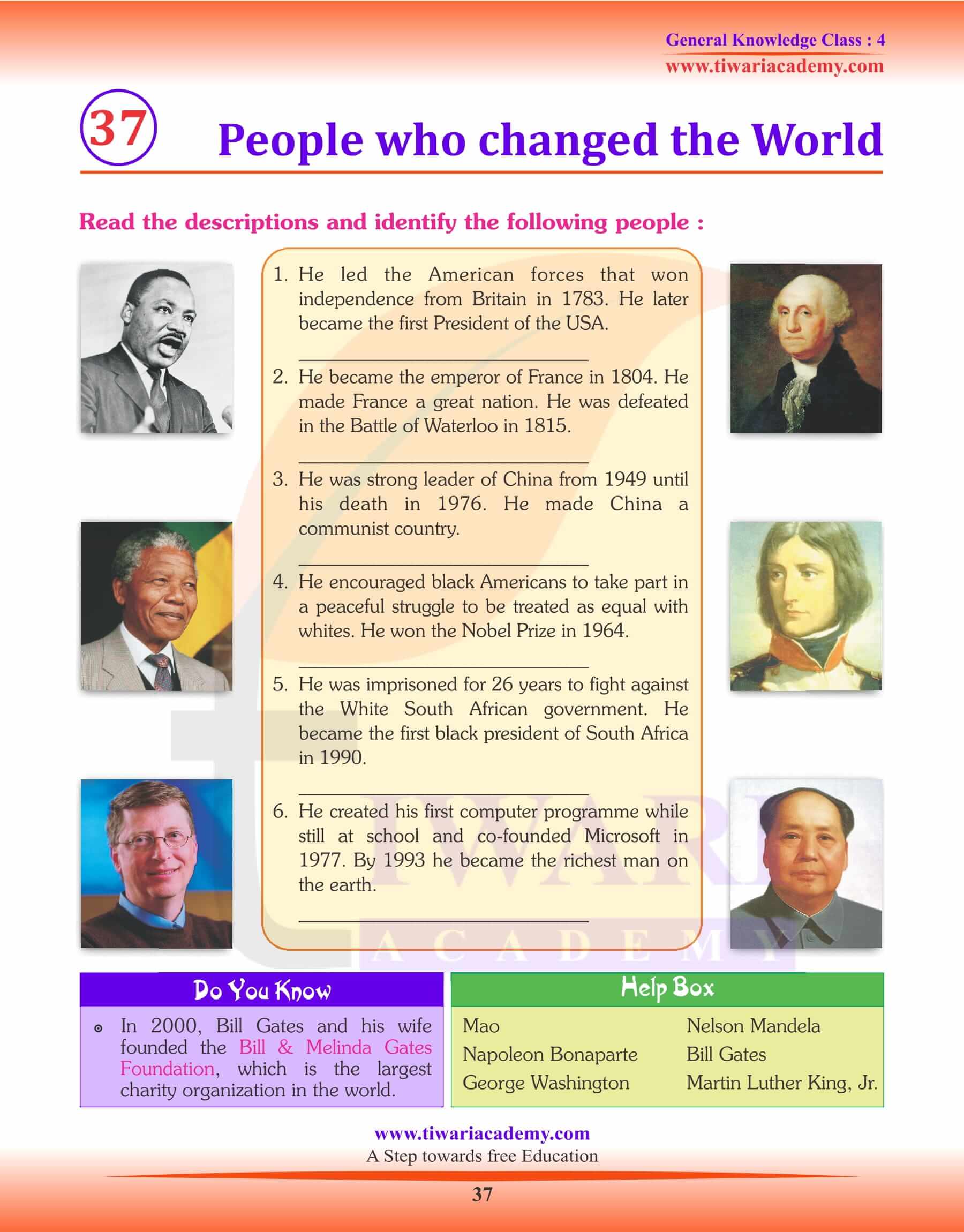 People who changed the World