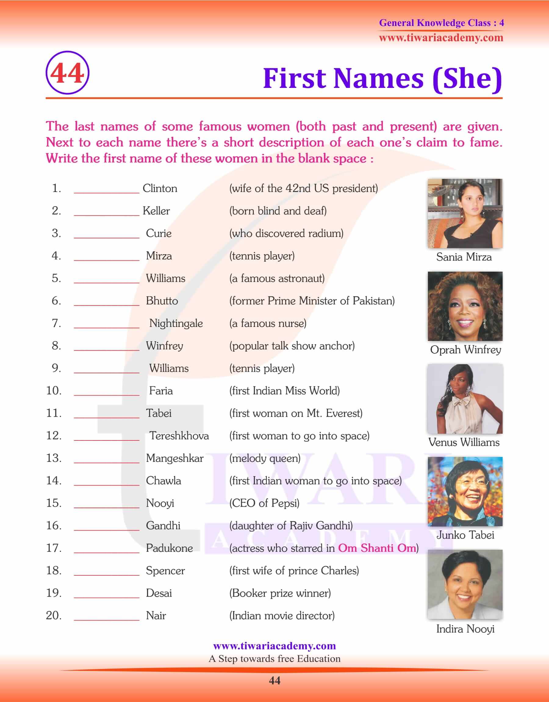 First Names