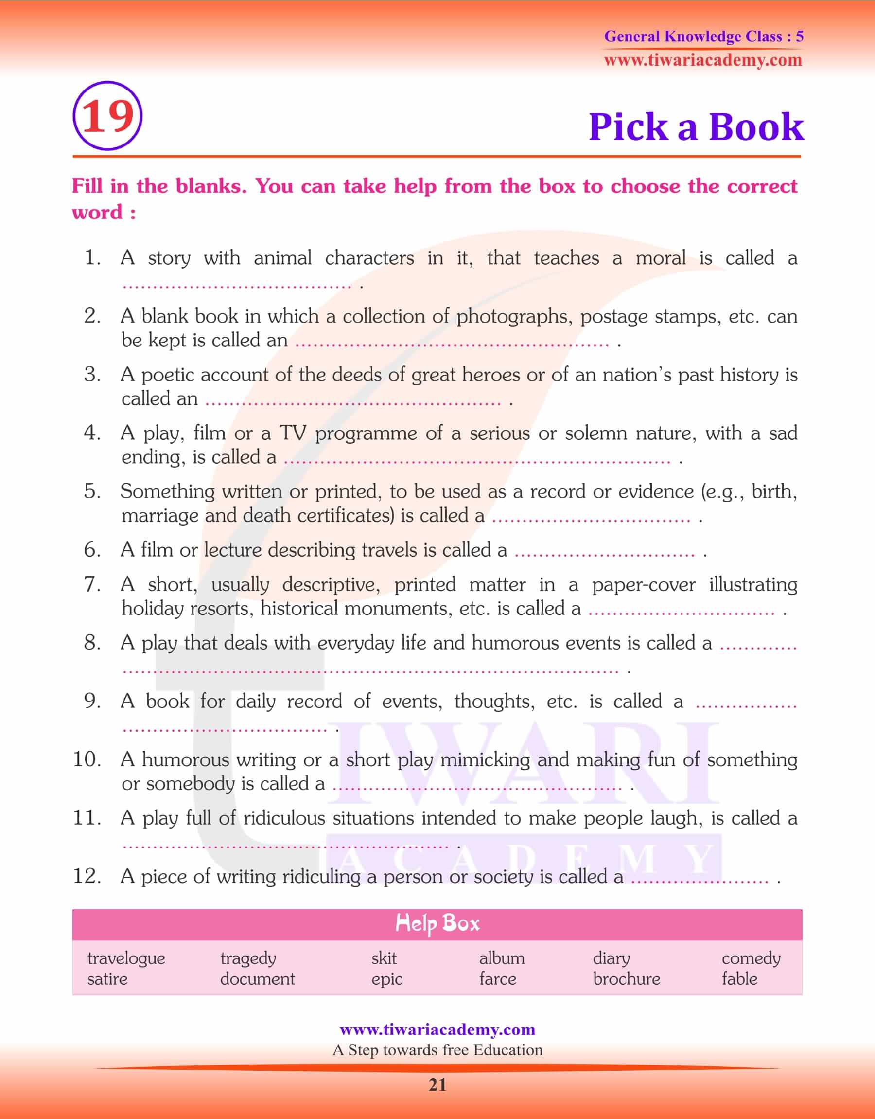 Pick a Book