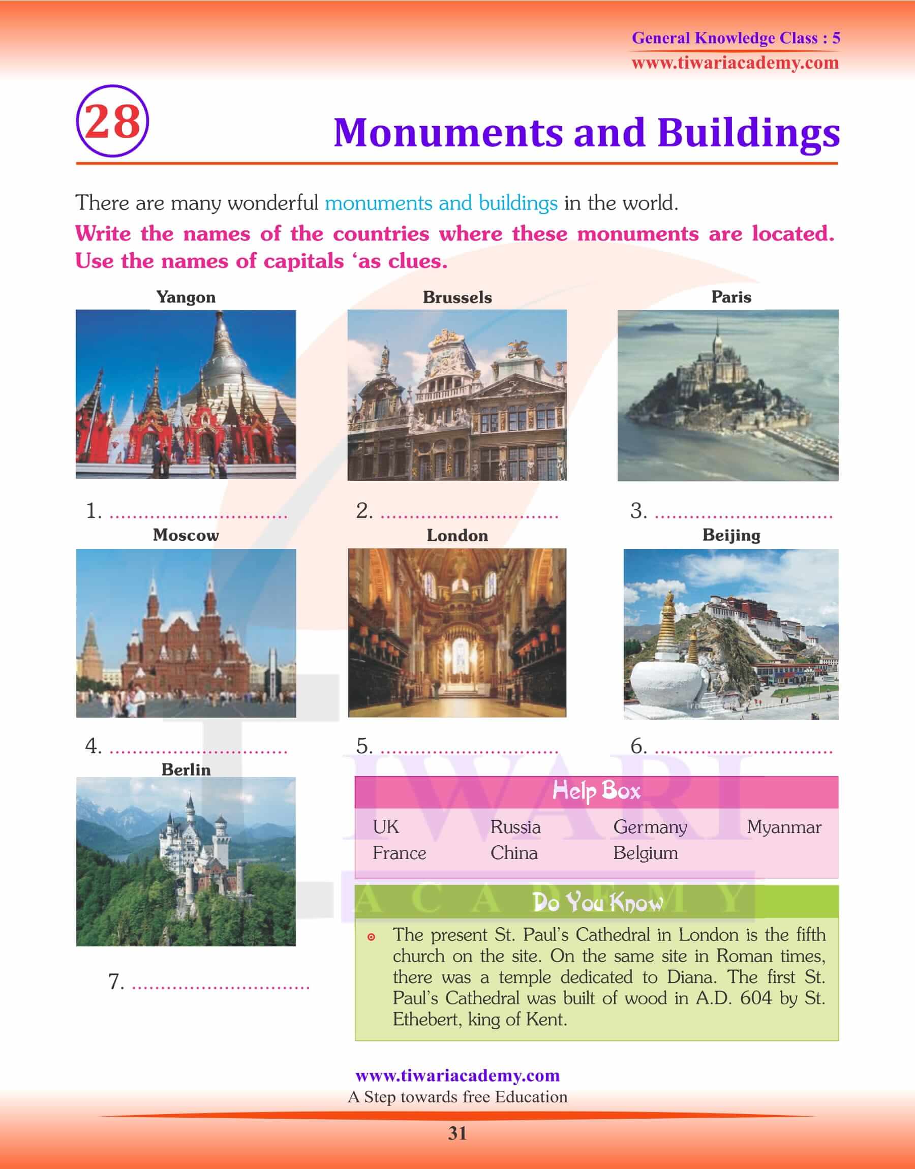 Monuments and Buildings