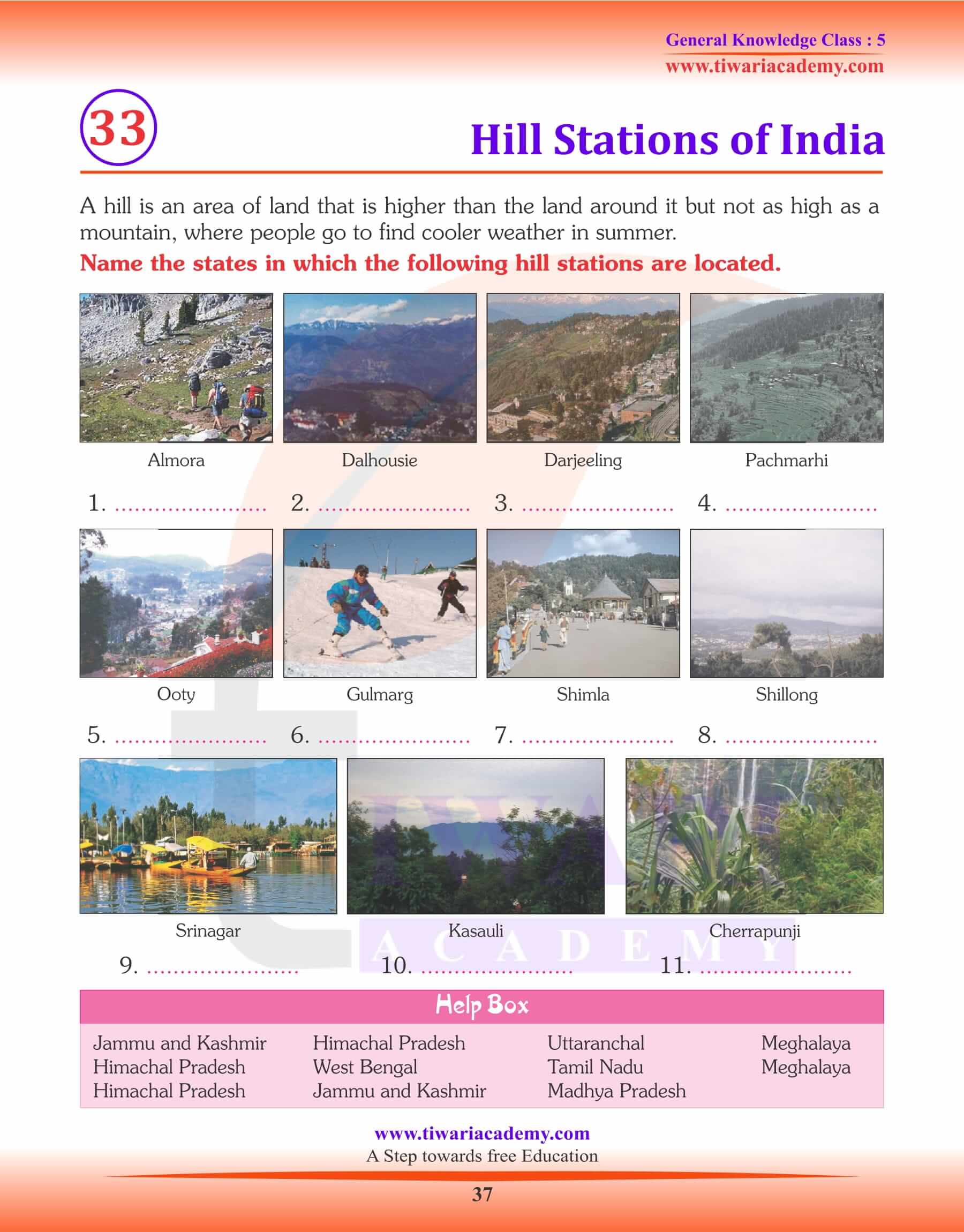 Hill Stations of India