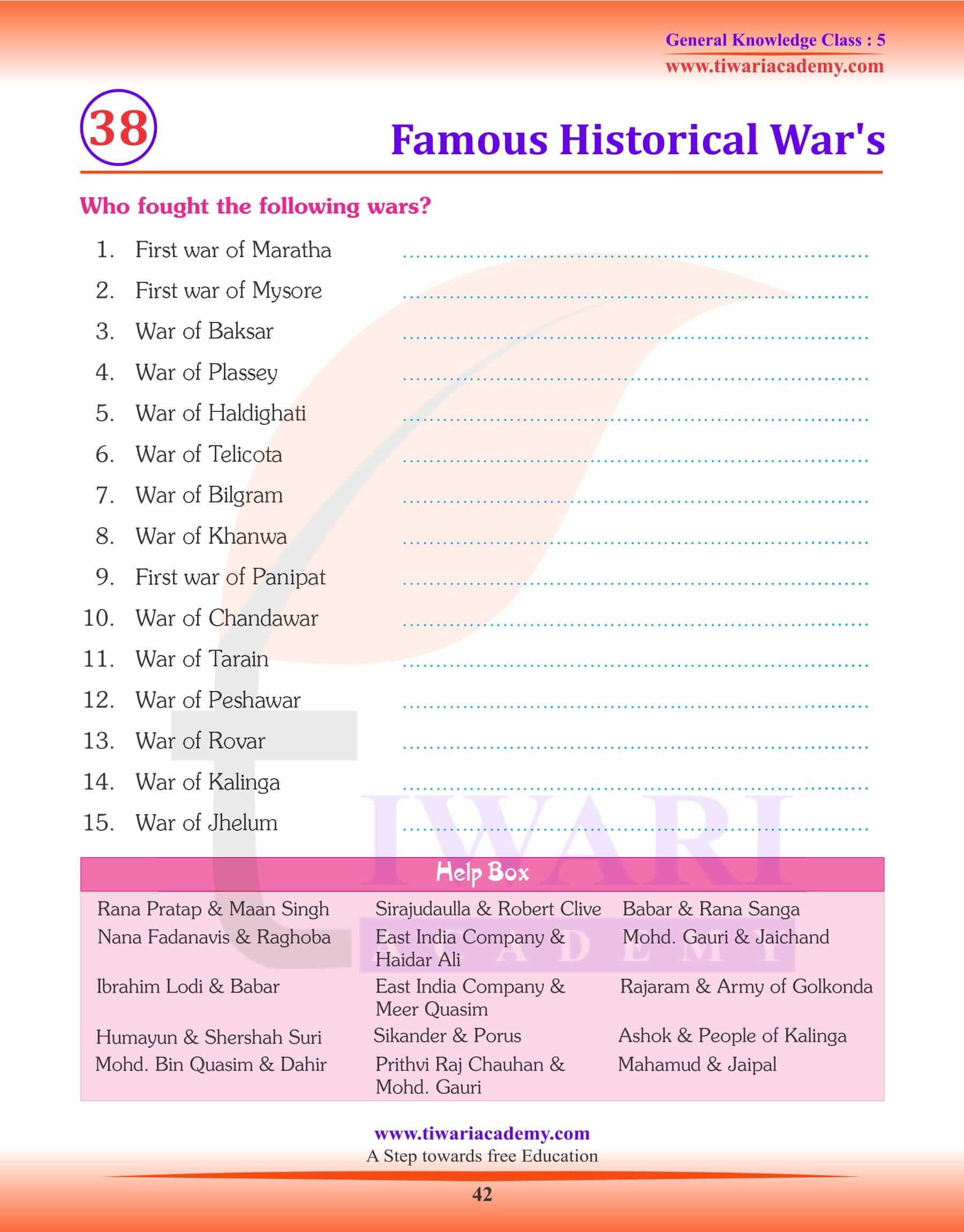 Famous Historical War’s