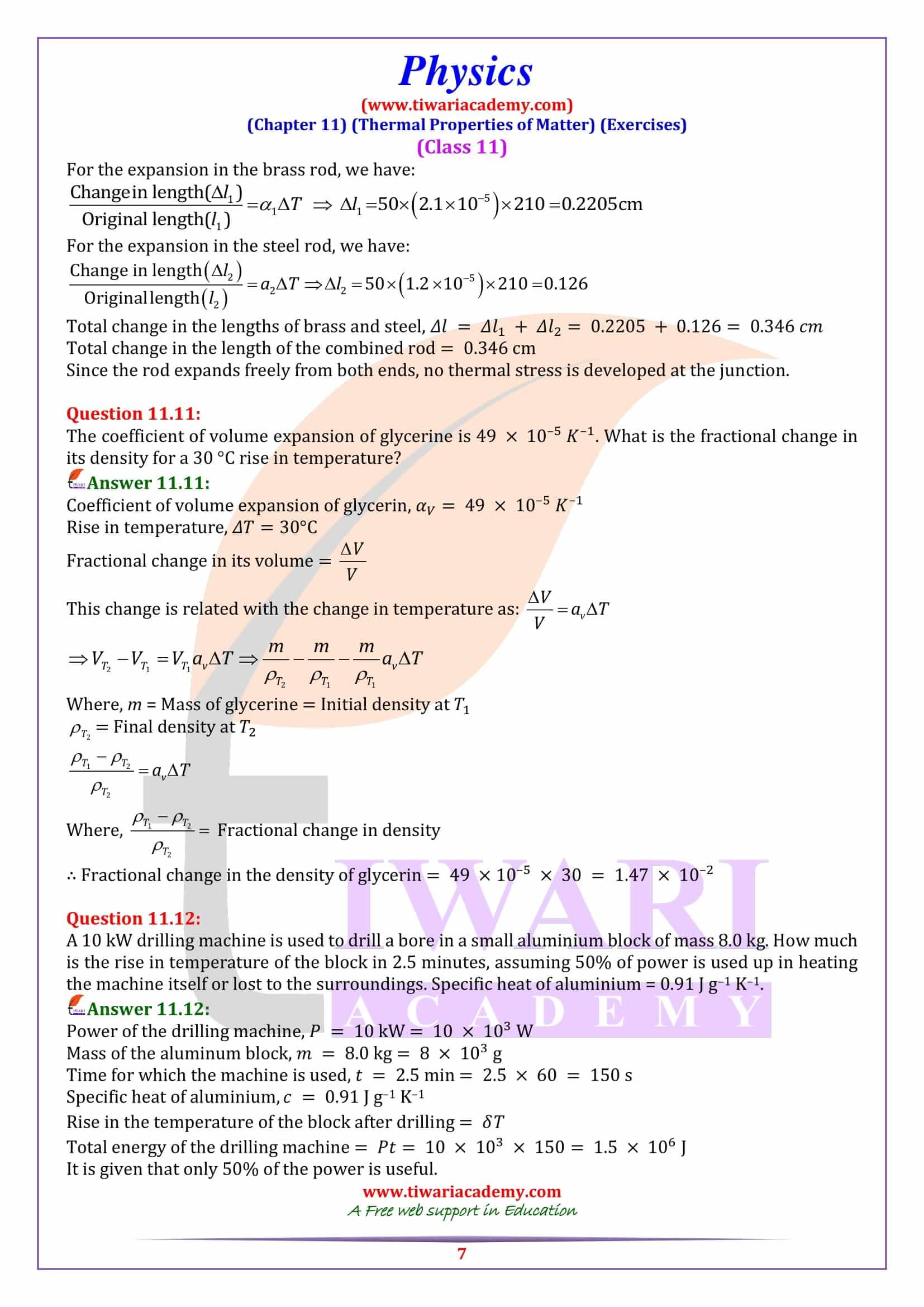 Class 11 Physics Chapter 11