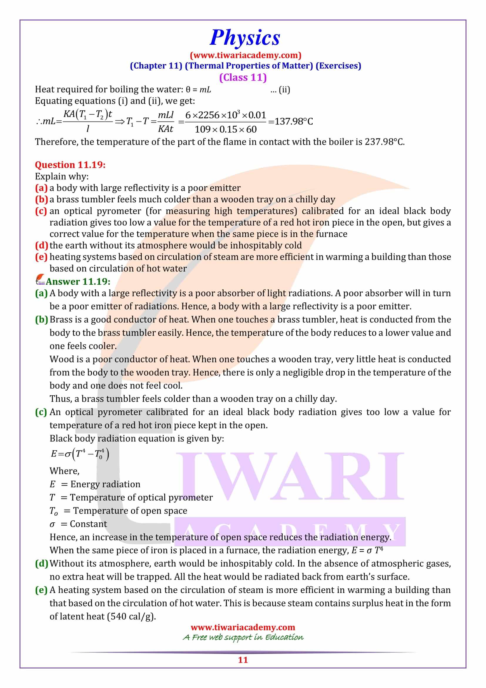 Class 11 Physics Chapter 11 all answers free