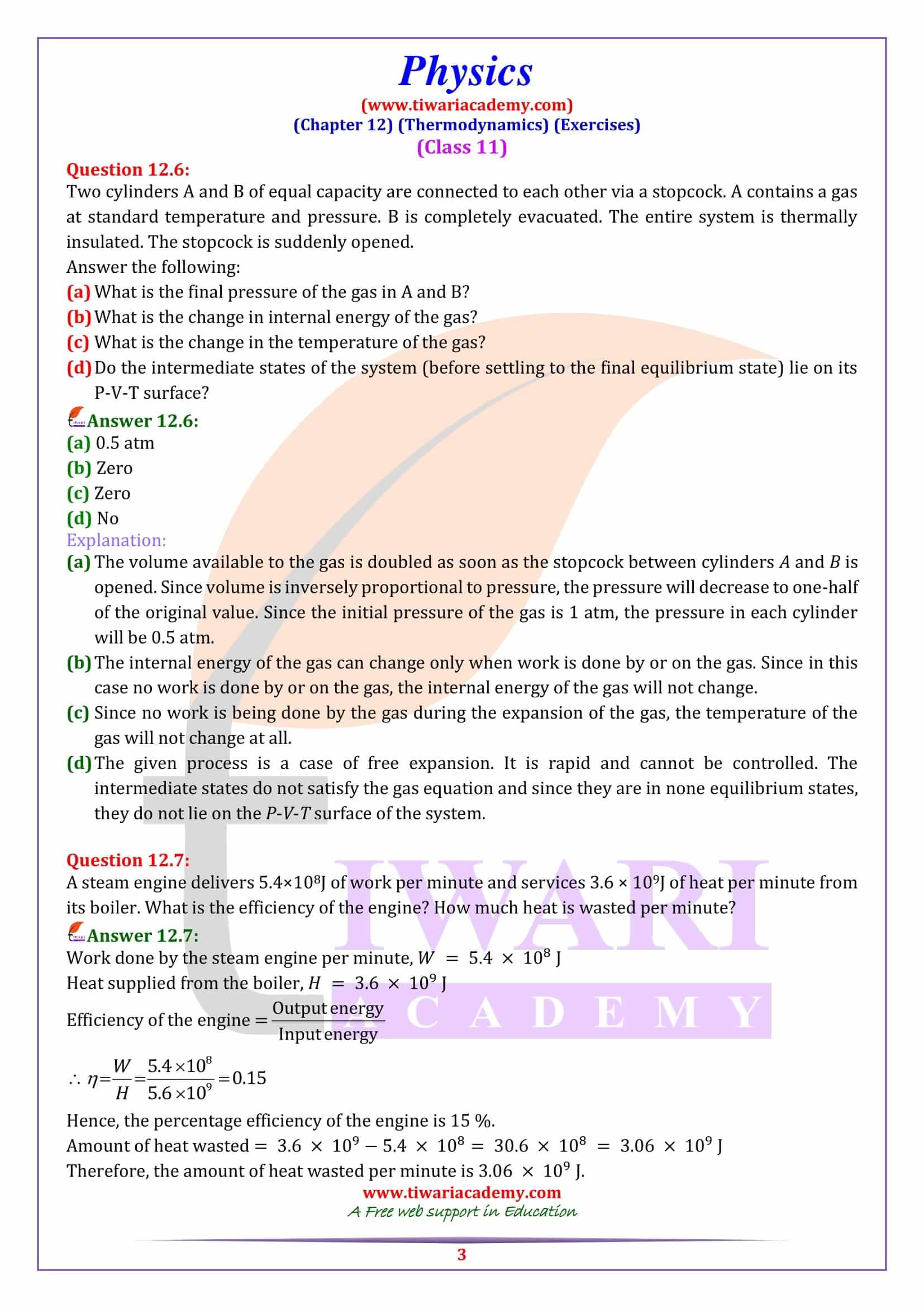 Class 11 Physics Chapter 12