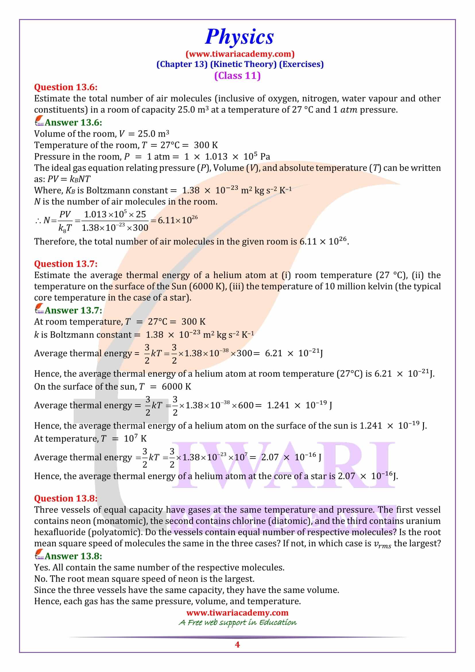 Class 11 Physics Chapter 13