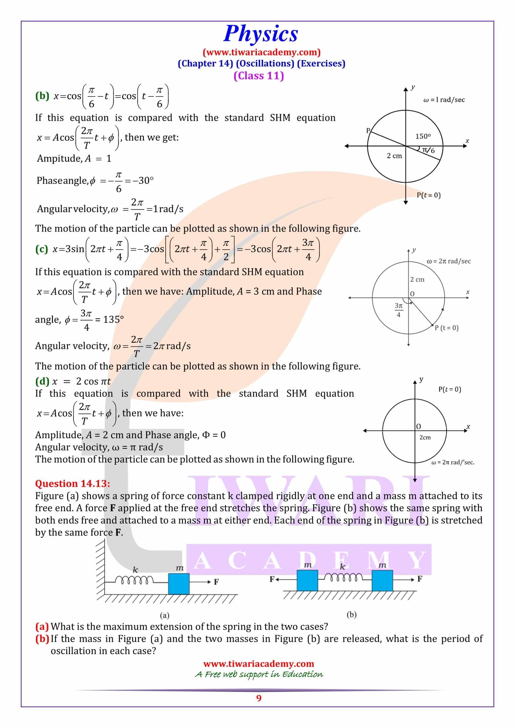 Class 11 Physics Chapter 14 solutions in English