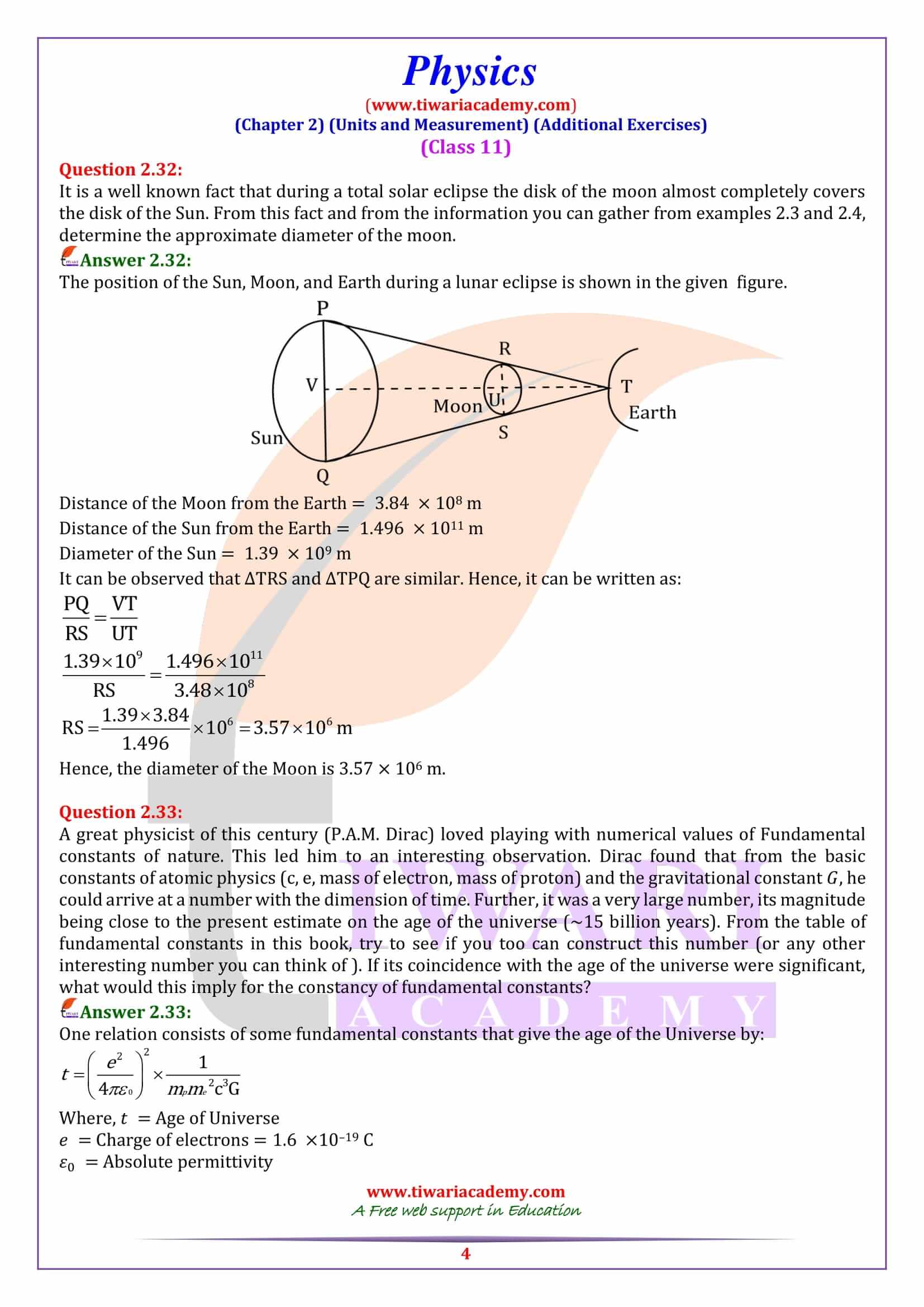 NCERT Solutions for Class 11 Physics Chapter 2 in PDF