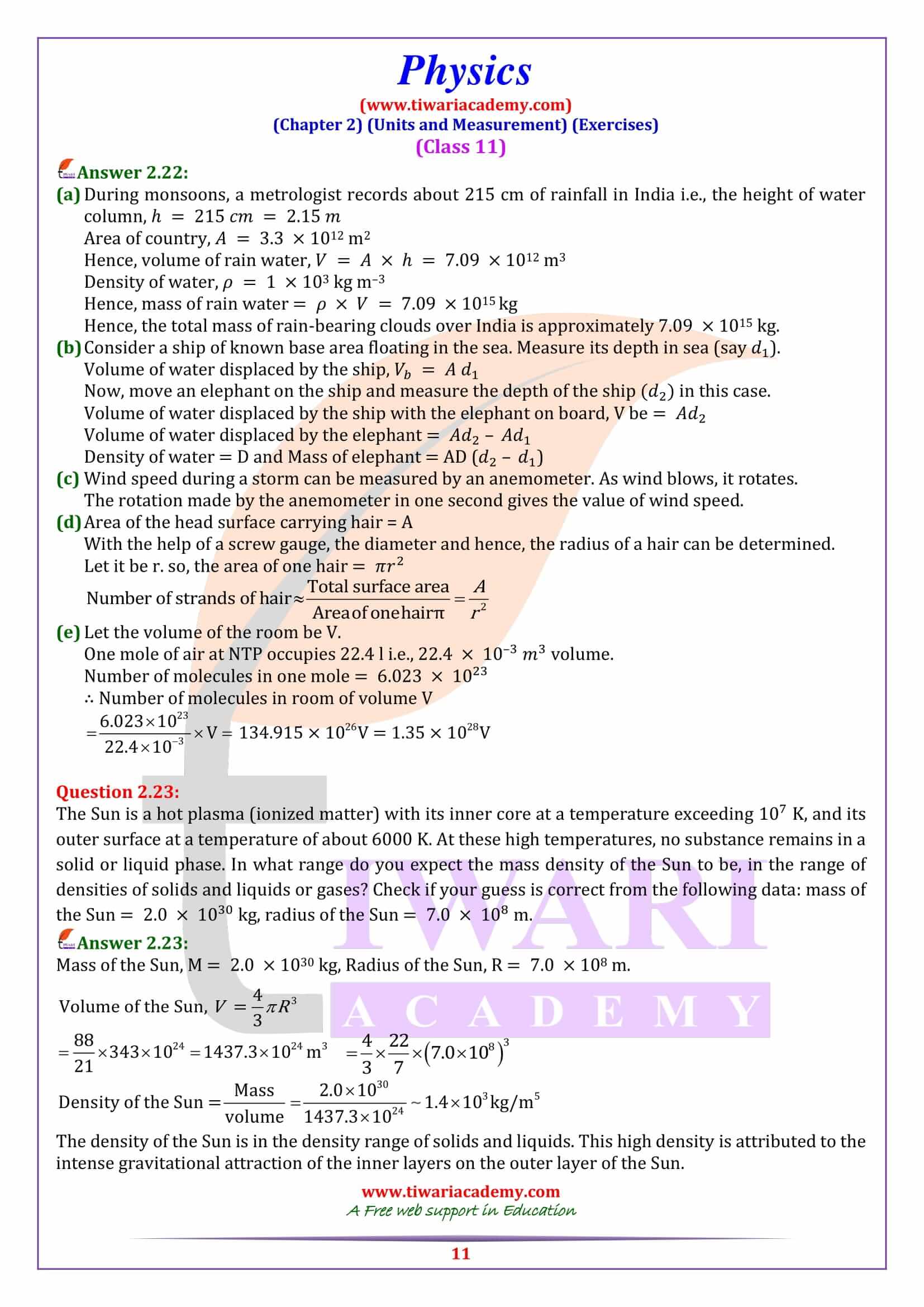 Class 11 Physics Chapter 2 PDF download